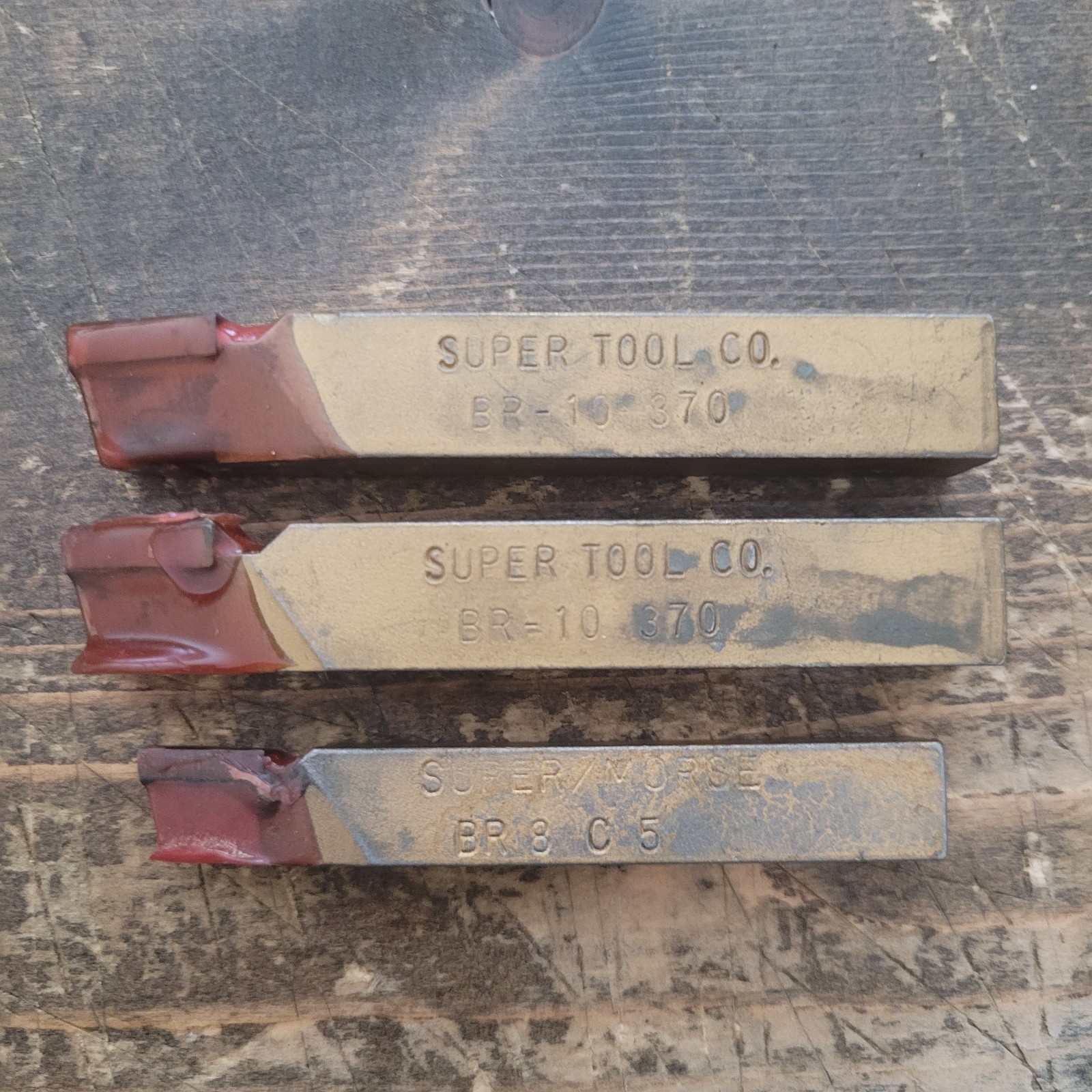 Machinist Lathe Tool Lot of 3 Super Tool Carbide BR10 370 Morse BR8 C5
