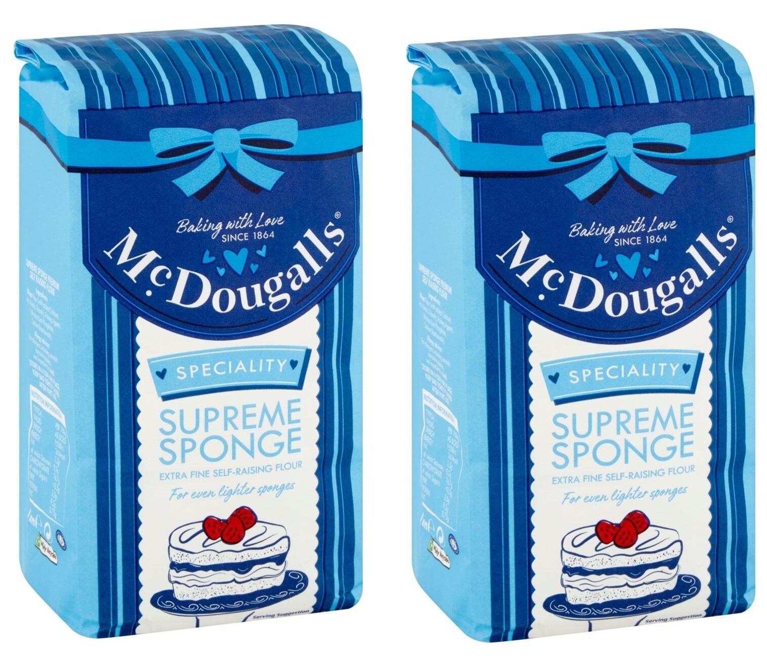 McDougalls Supreme Sponge Premium Self Raising Flour 1kg PACK OF 2