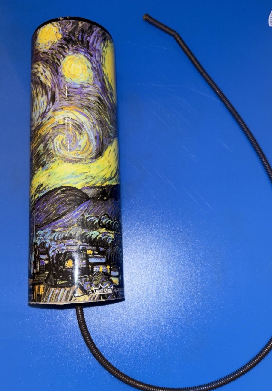 Rare VTG  Thunder Tube Van Gogh Starry Night Graphic 7” x 2.32” Percussion