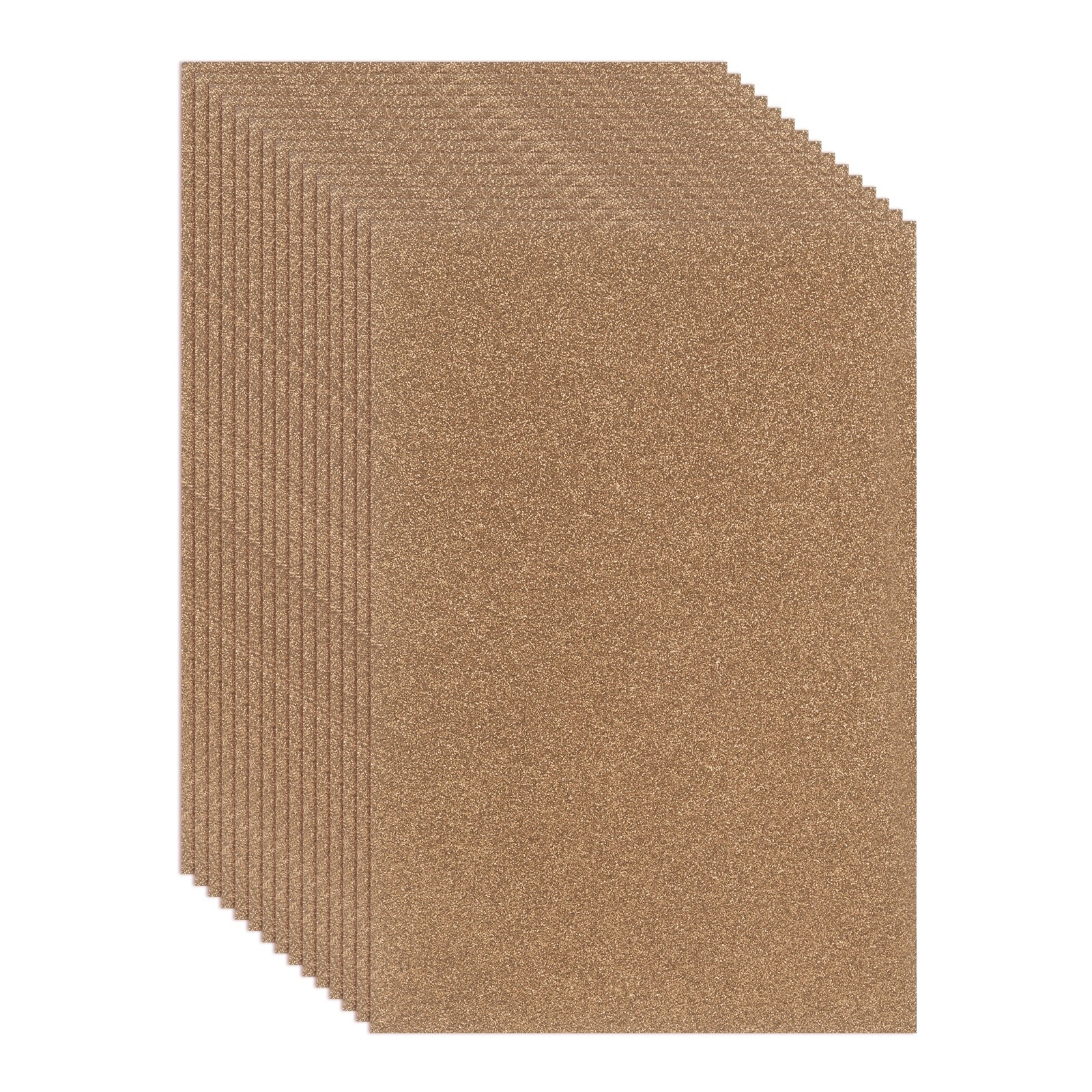 15Pcs EVA Glitter Foam Sheet, Glitter Foam Sheet Sparkle Foam Paper, Brown