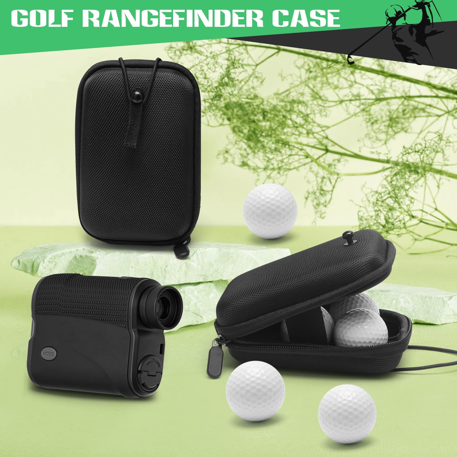 Golf Rangefinder Hard Shell Case Universal Carry Bag Holder Box Black
