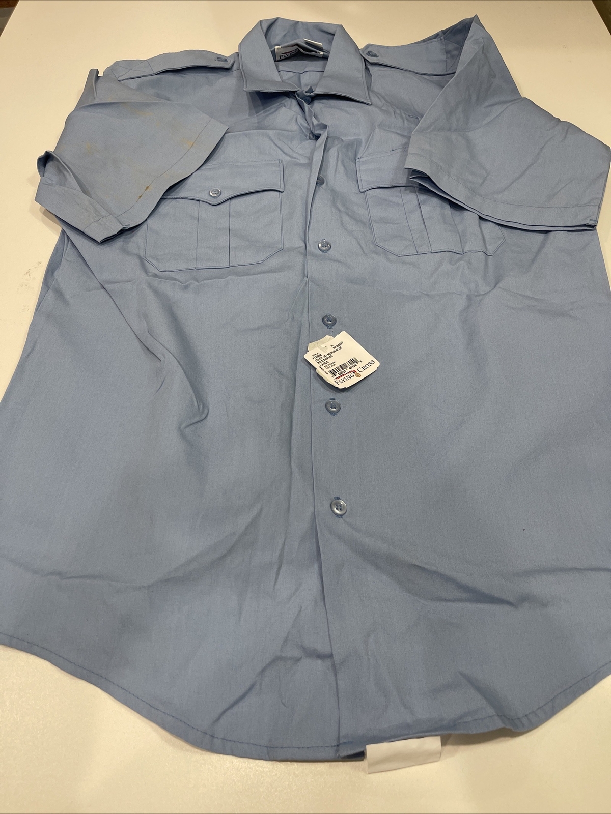 Flying Cross- Mens Sky Blue Work Shirt- Size M