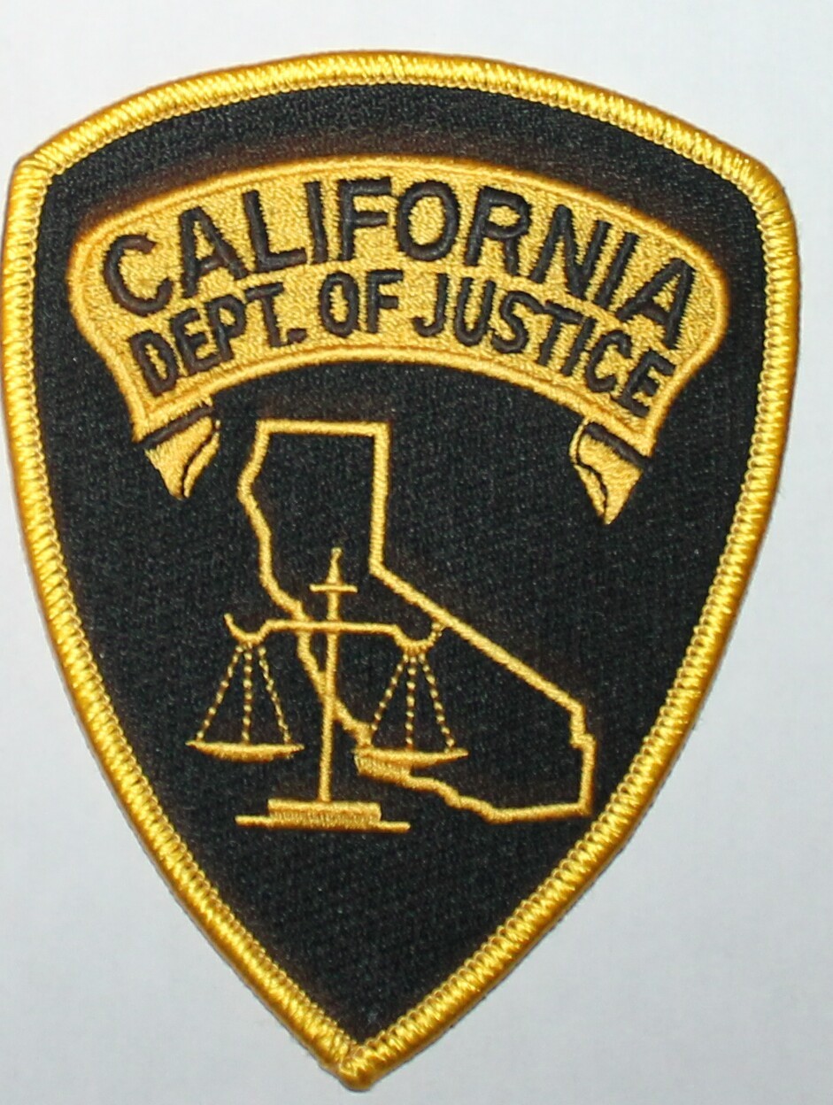 CALIFORNIA DEPT OF JUSTICE CA DOJ Special Agent Police Black patch