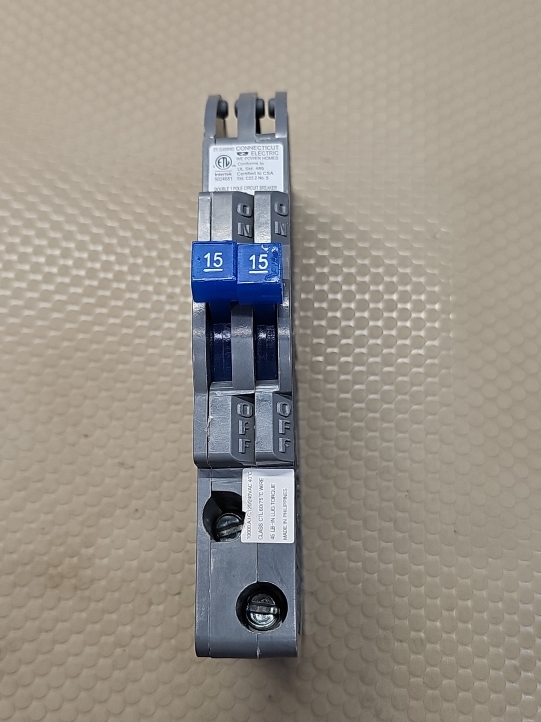 Connecticut Electric UBIZ1515 Zinsco Circuit Breaker 2 Poles 15 Amp 120 V Zinsco