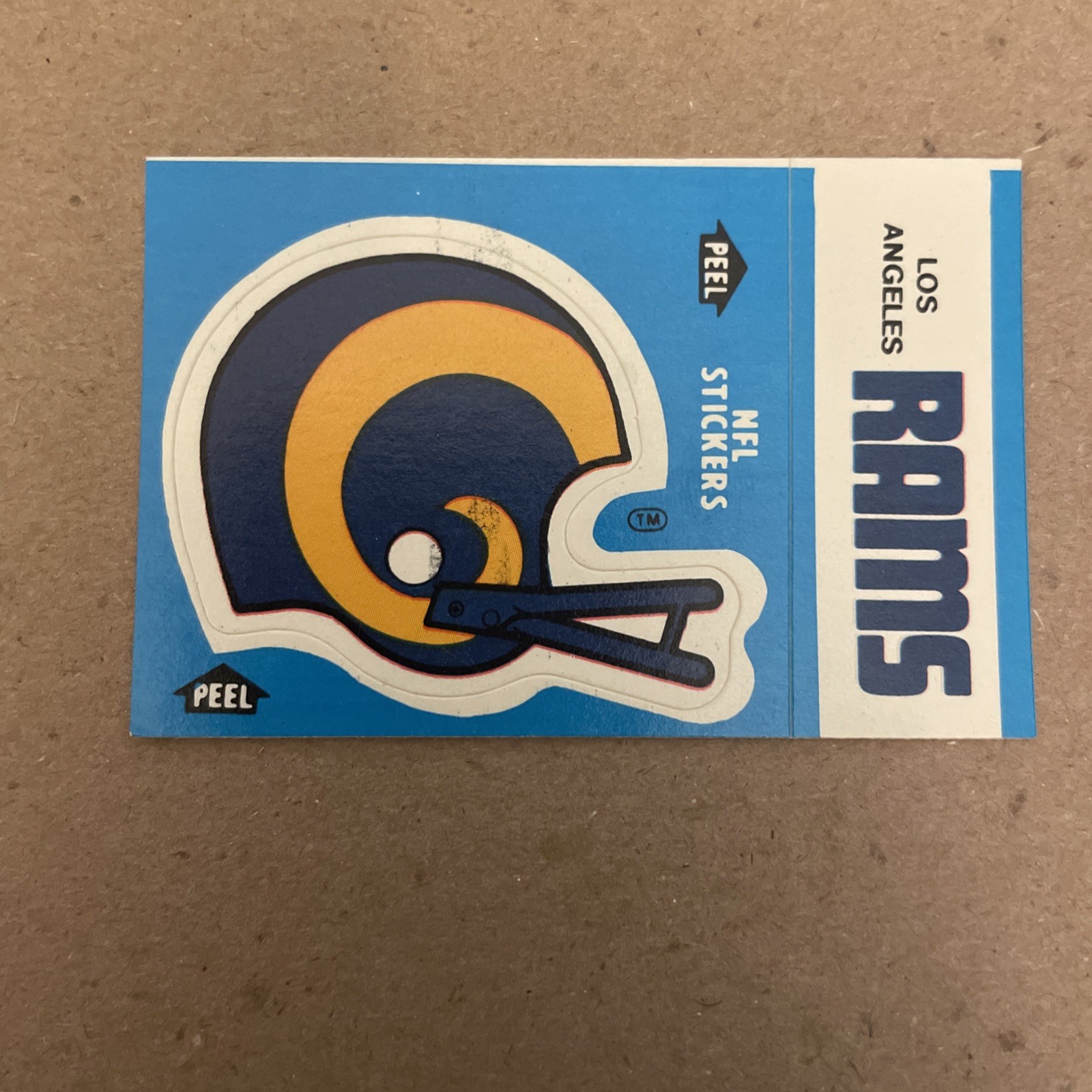 Vintage 1985 Fleer NFL LOGO STICKERS Helmet Los Angeles Rams