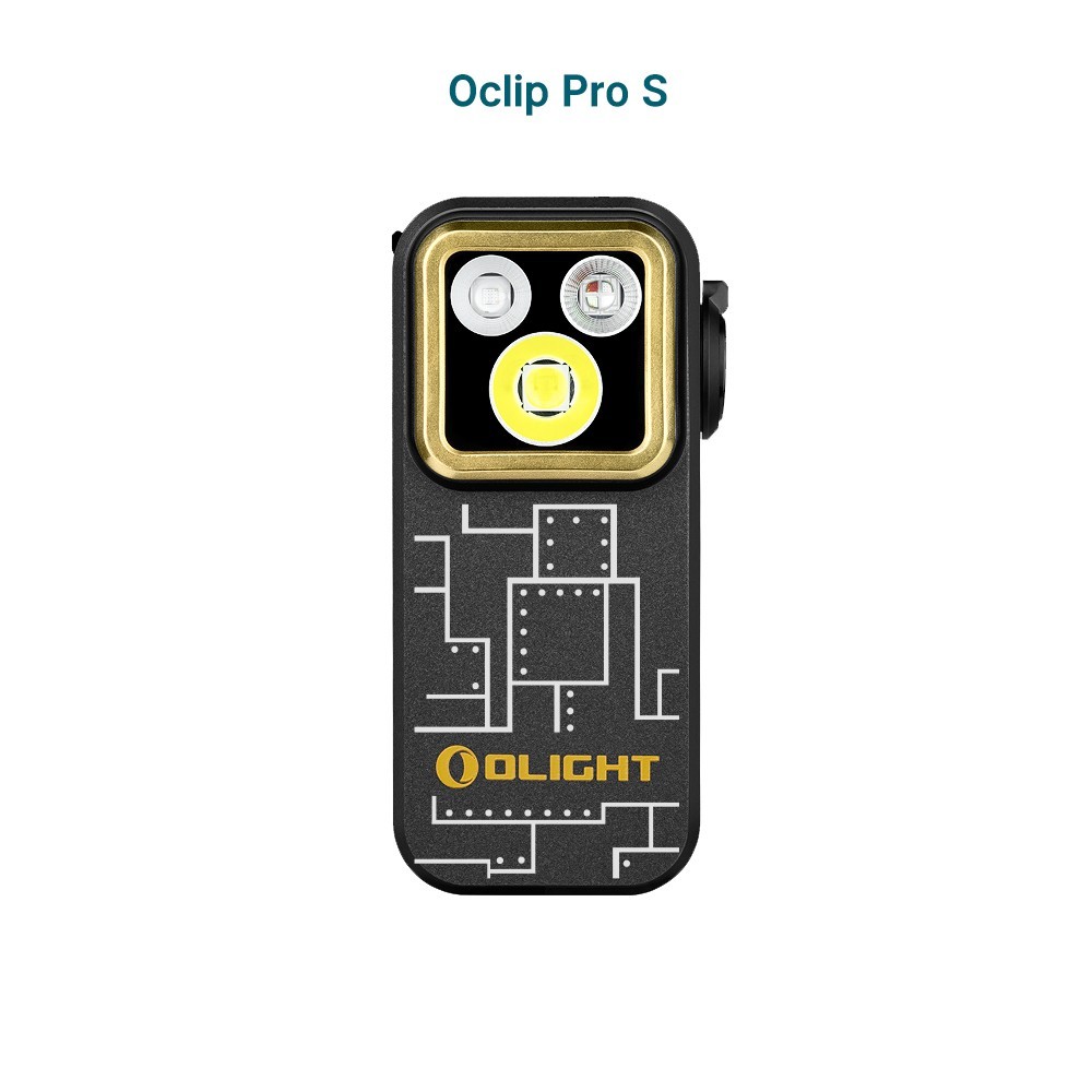 Oclip Pro S Pocket EDC Clip-on 600 Lumens Flashlight , Black Armor Edition