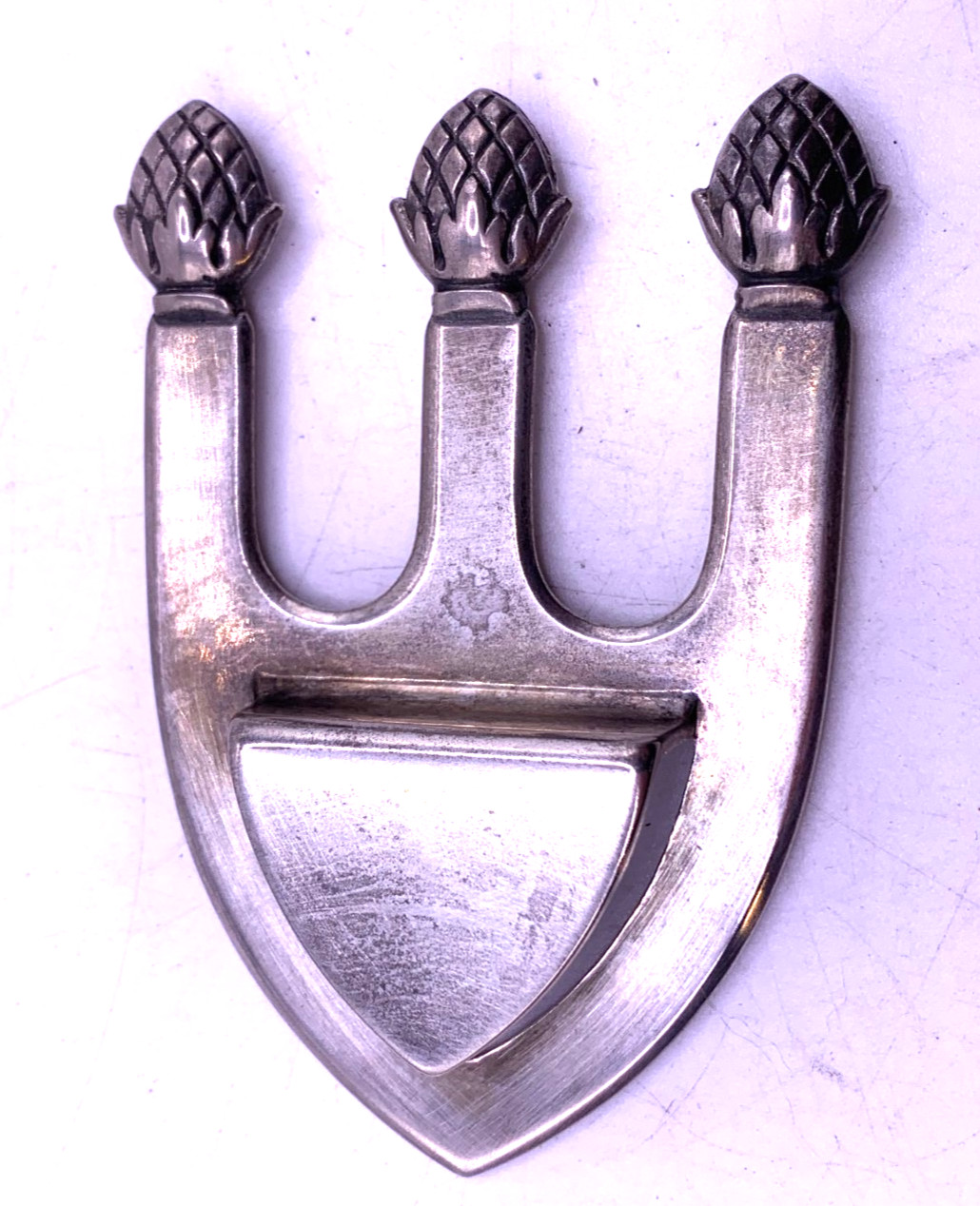 Vintage Sheffield Silver Co. Italy Silver plate hook rest trivet