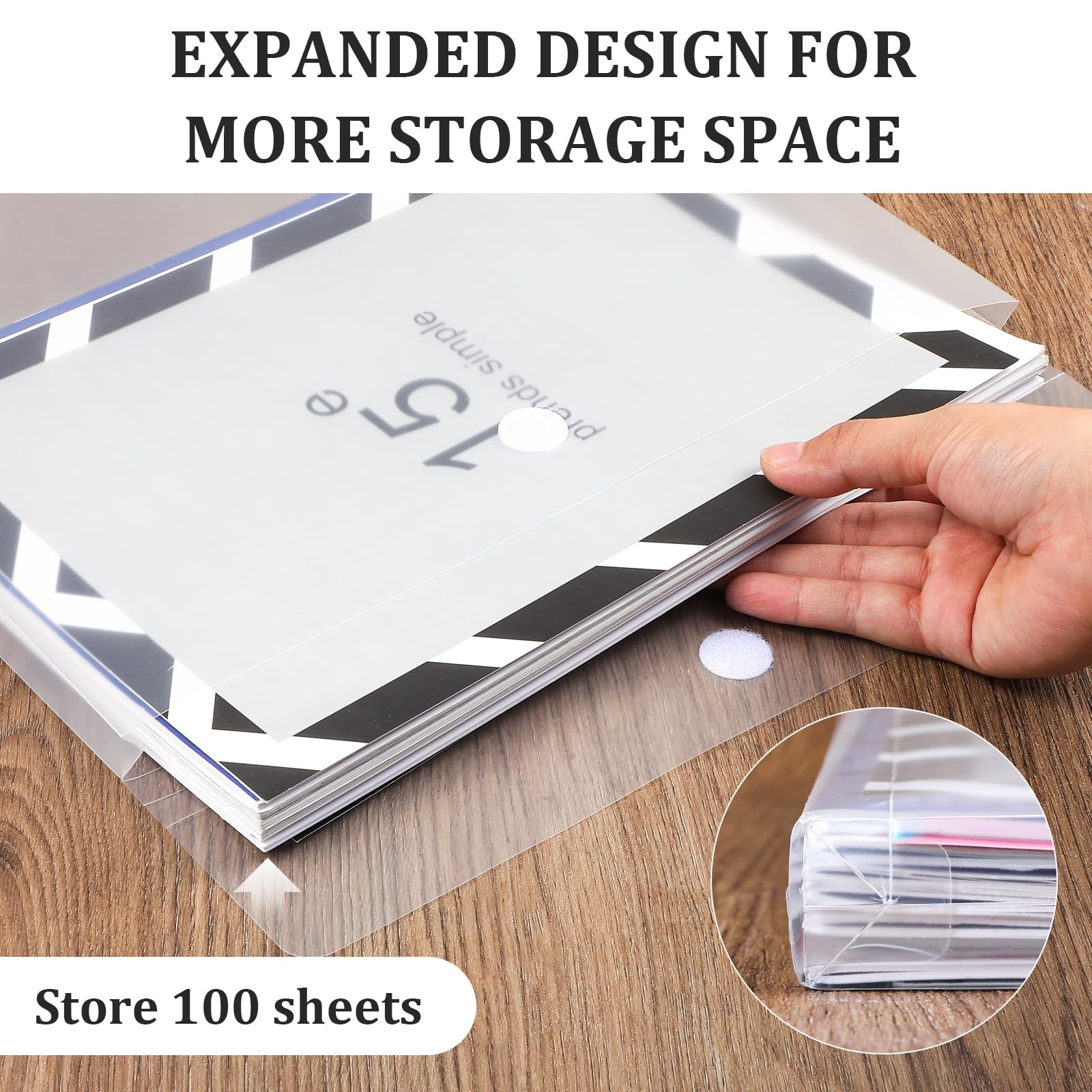 36PCS 12x12 Inch Paper Storage Organizer Top Loading Plastic Scrapbook Box Clear
