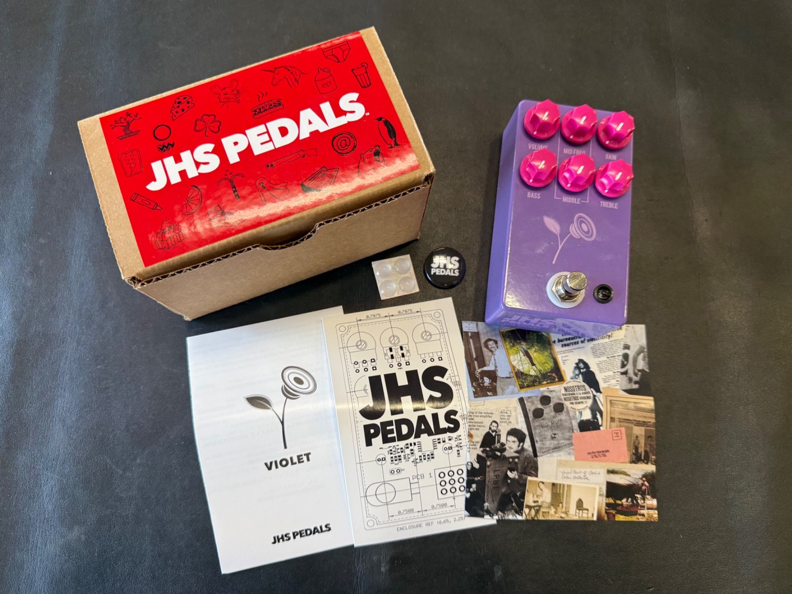 JHS Violet Lari Basilio Signature Distortion Pedal - Purple- New!