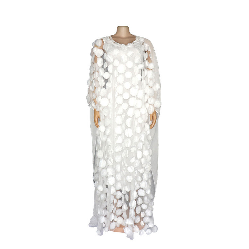 African Dashiki Women Evening Party Maxi Dress+Vest Sequins One Size Kaftan Gown