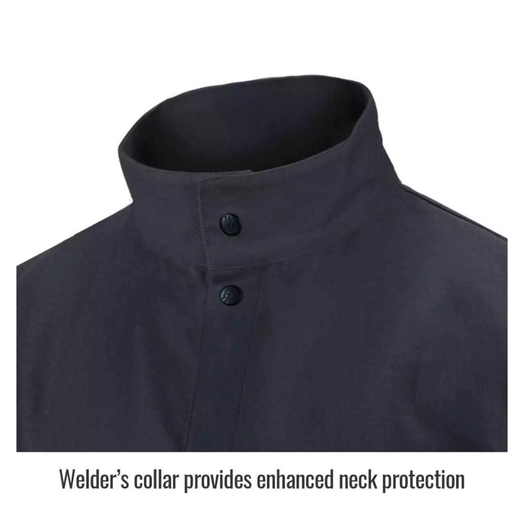 Black Stallion FBK9-30C Flame-Resistant Cotton Welding Jacket Black X-Large