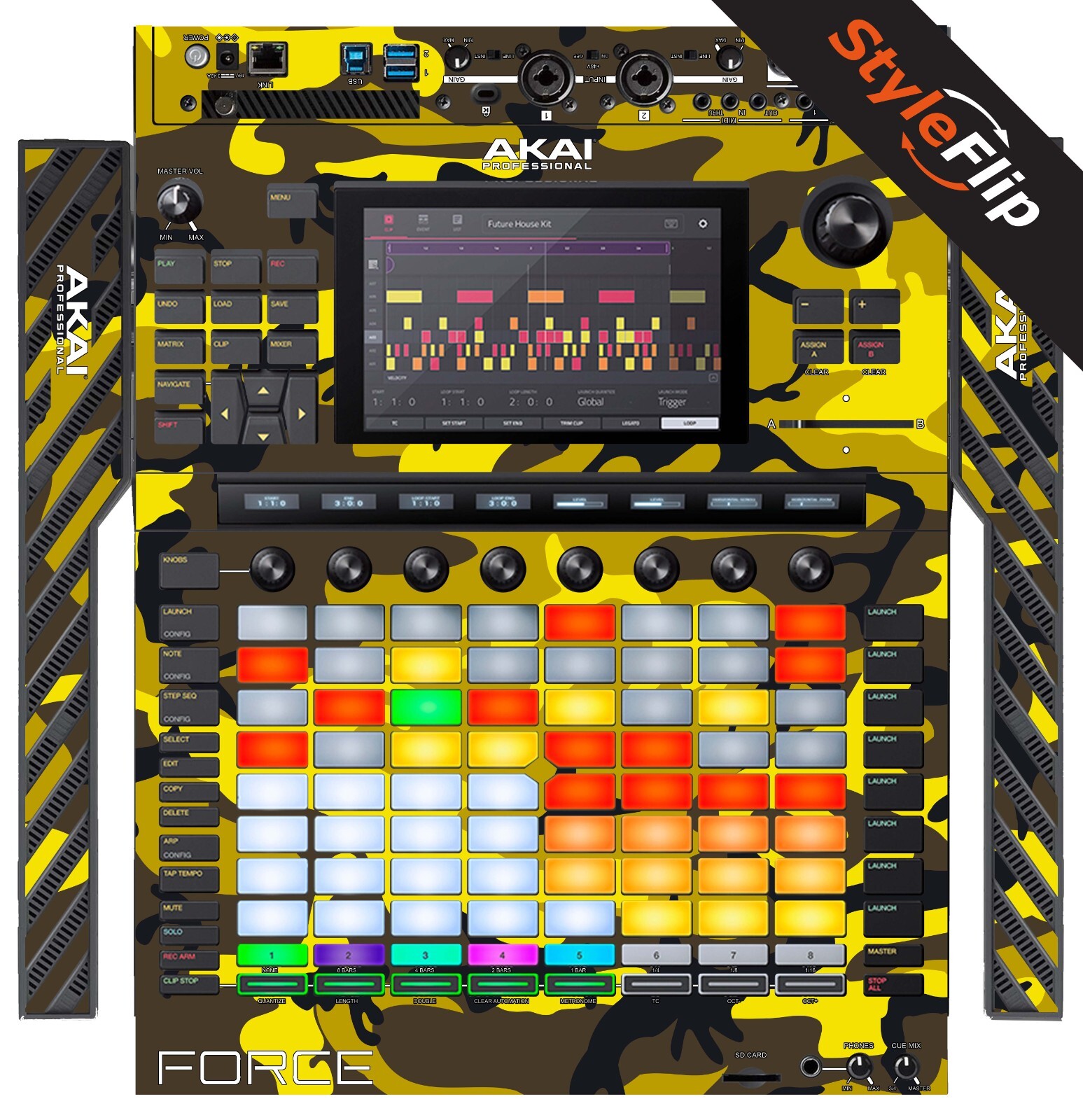 Akai Force Skin | Camo Yellow | Protective Decal | StyleFlip Skins