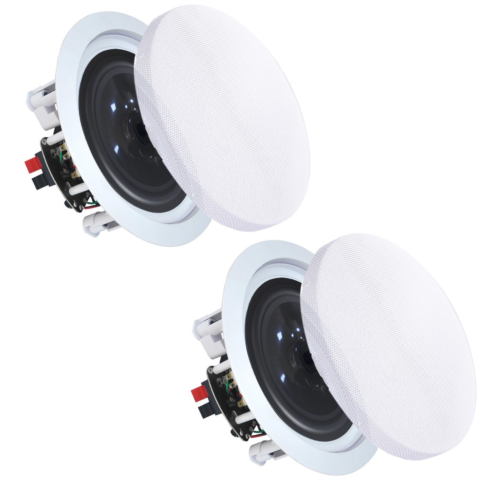 Technical Pro 6 x 8" In-Ceiling Speakers Kit 6000W Bluetooth Amplifier with Mic