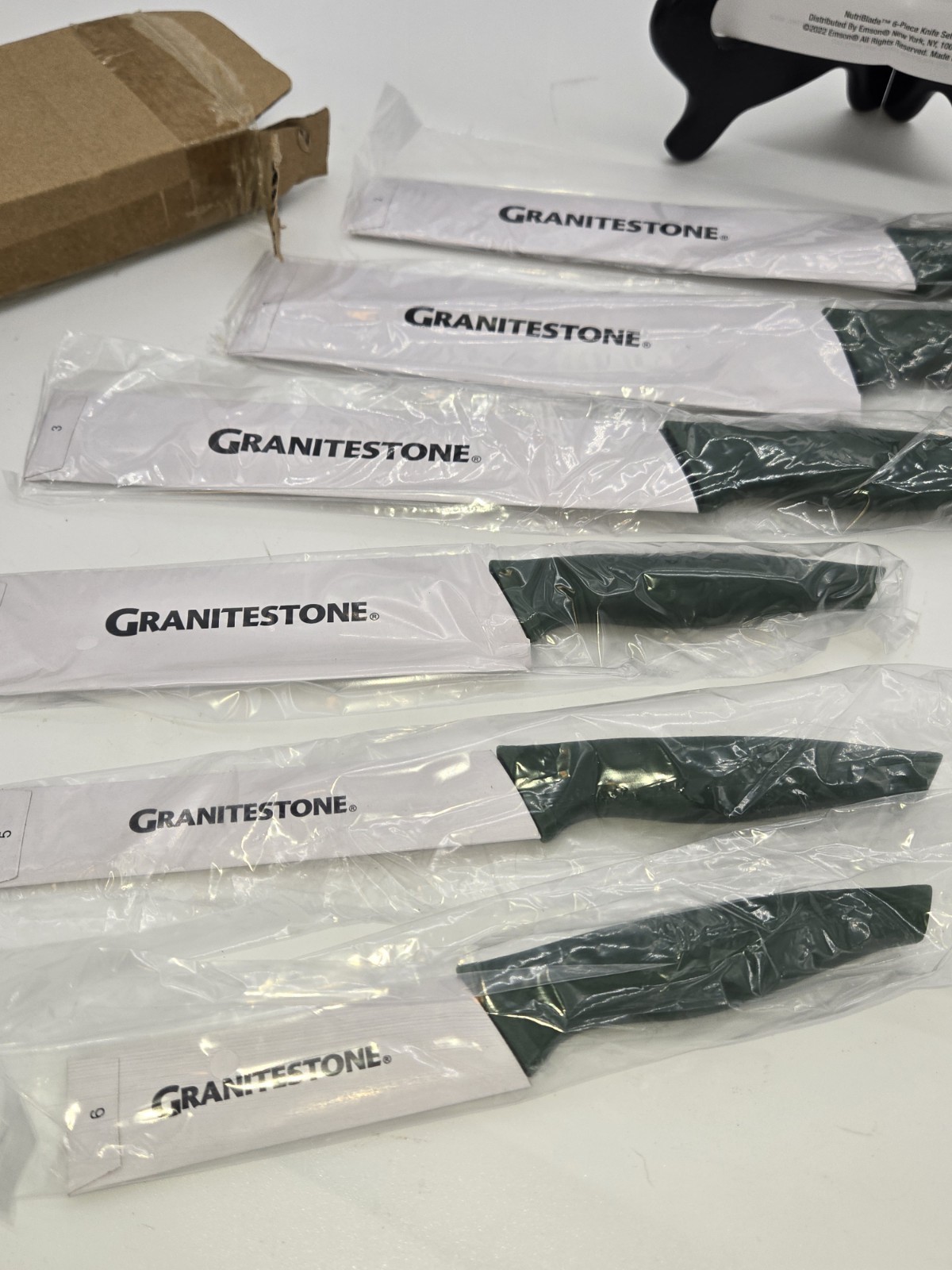 NEW Granitestone Nutriblade 6 Piece Knife Set- Ultra Sharp C