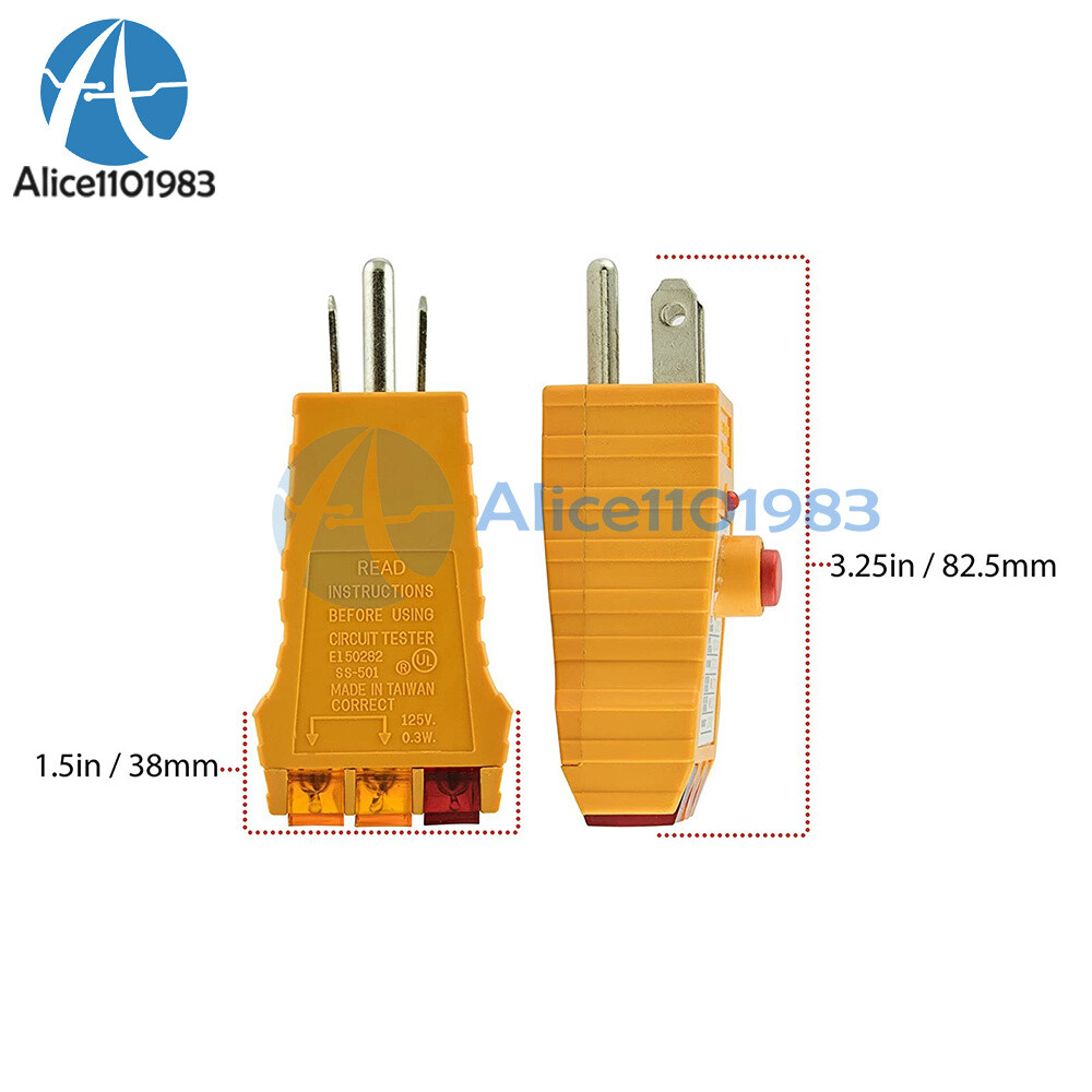 Socket Tester with GFCI check. Receptacle Tester for Standard AC Outlets