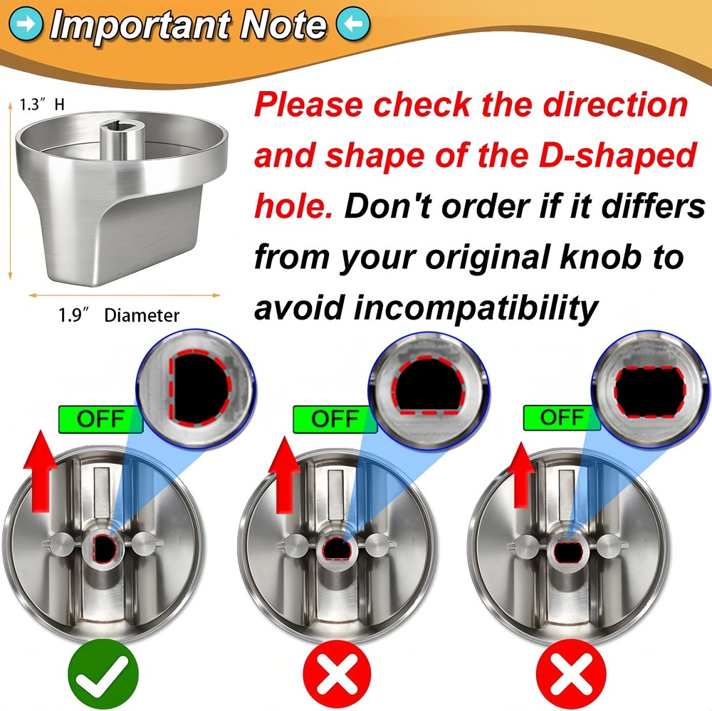 W11517331 for Whirlpool Electric Range Knobs (4Pcs) Replace W10850027 W11117415