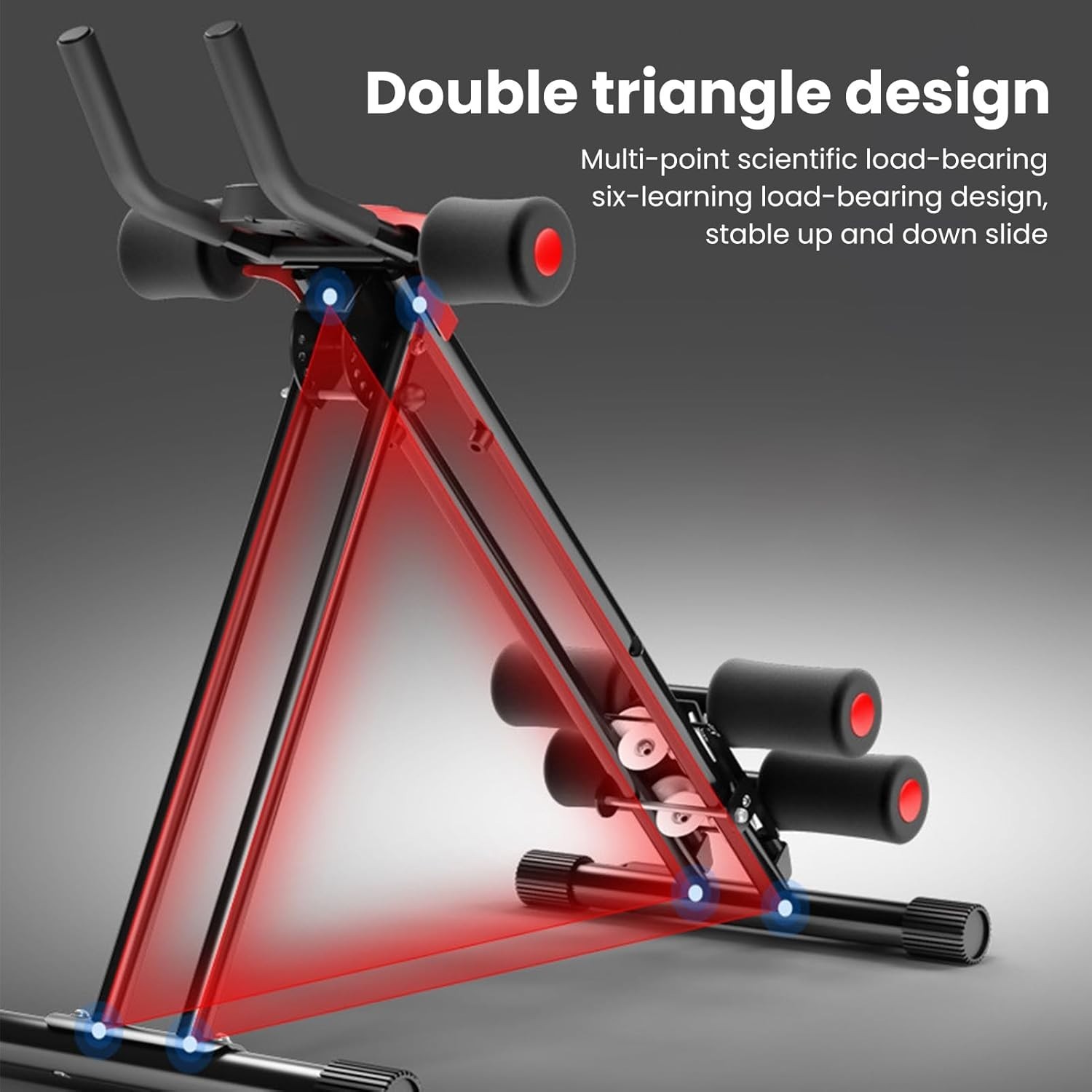 Adjustable Ab Trainer, Foldable Ab Machine for Home Gym Beginners