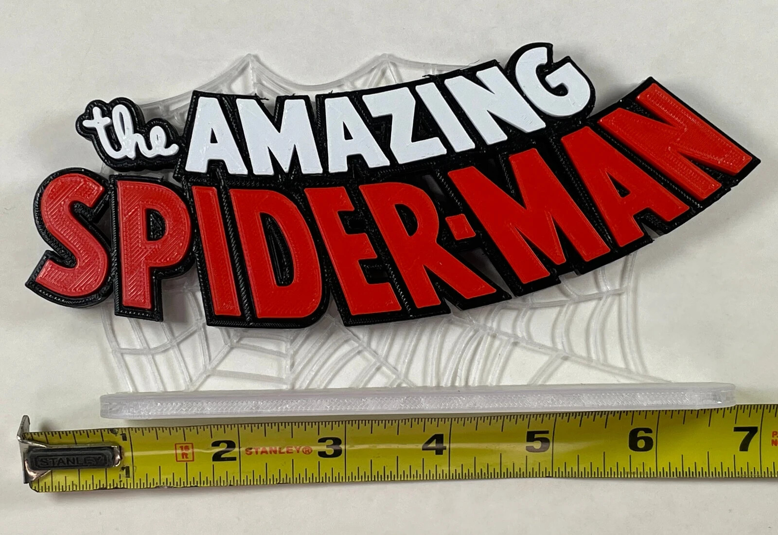 Vintage Spider-Man 3D Printed Freestanding Logo