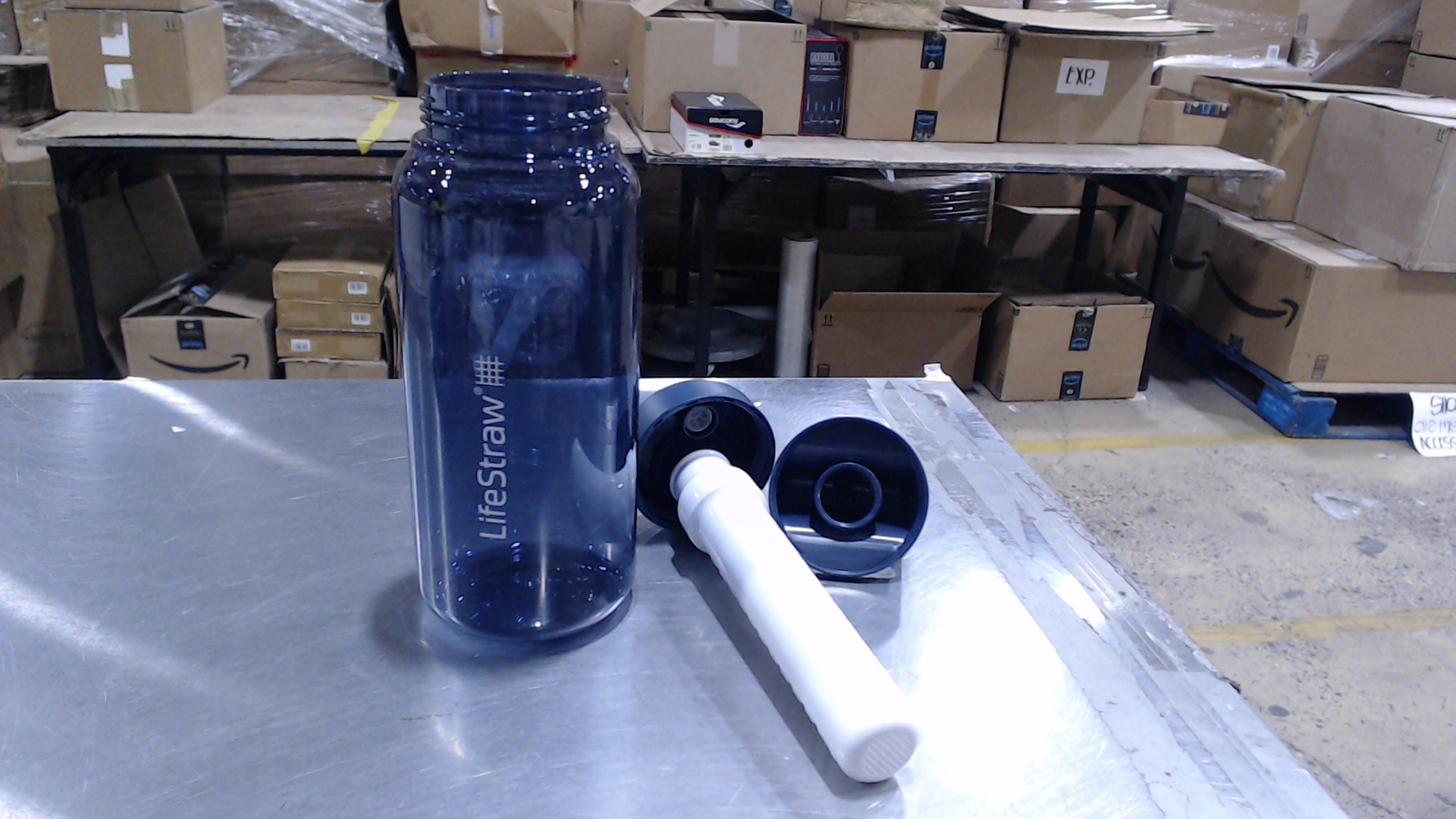 UsedLikeNew - LifeStraw Go Series Water Filter Bottle, Aegean Sea, 1 Liter