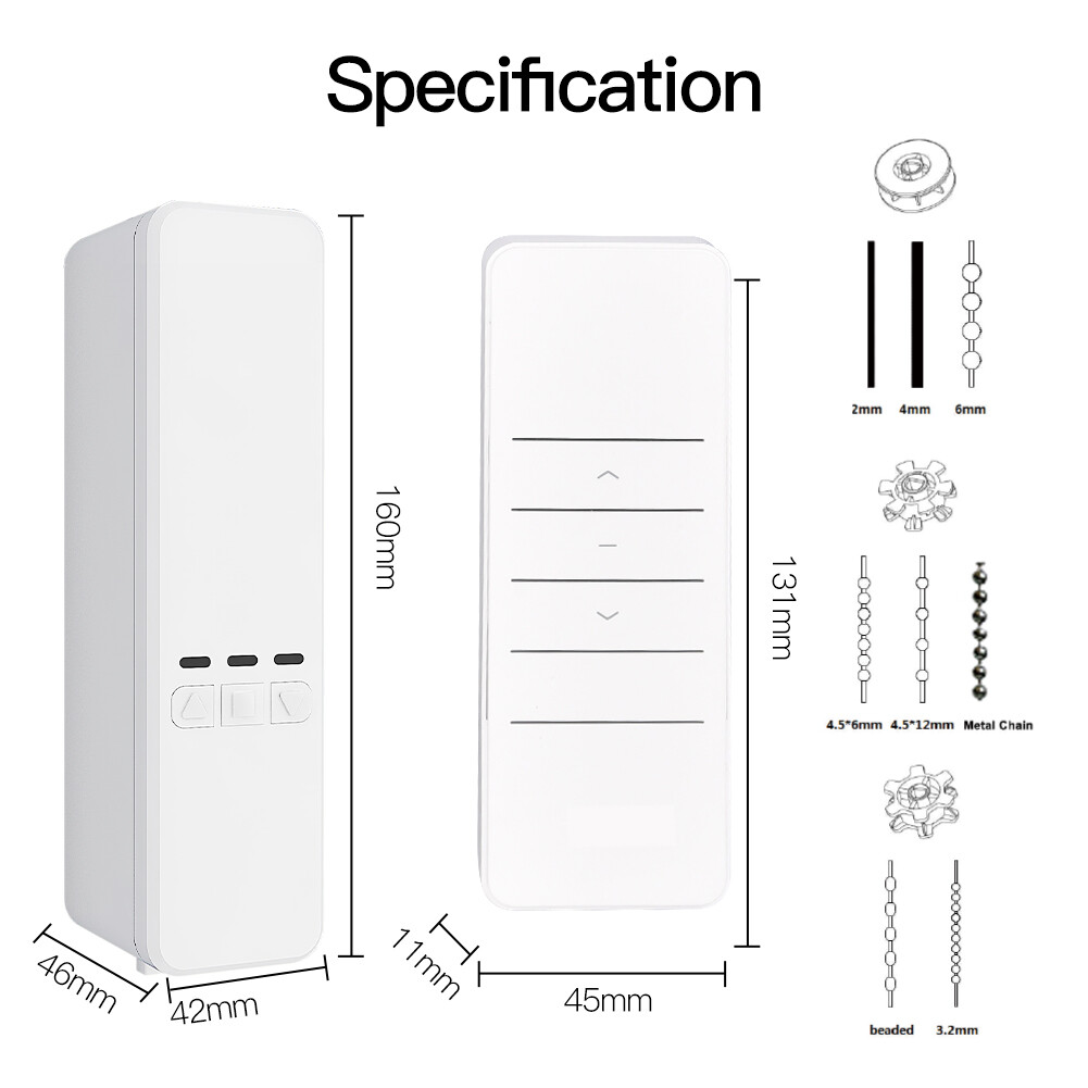MOES WiFi Smart Chain Blinds Motor Roller Shade Controller Tuya Alexa Google