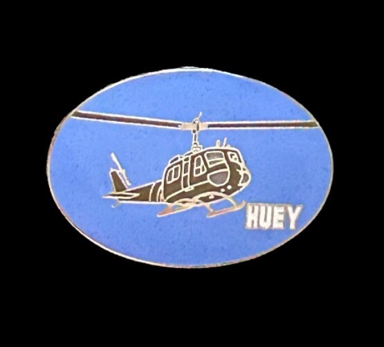 US ARMY HUEY HELICOPTER PIN 1.75” WIDE