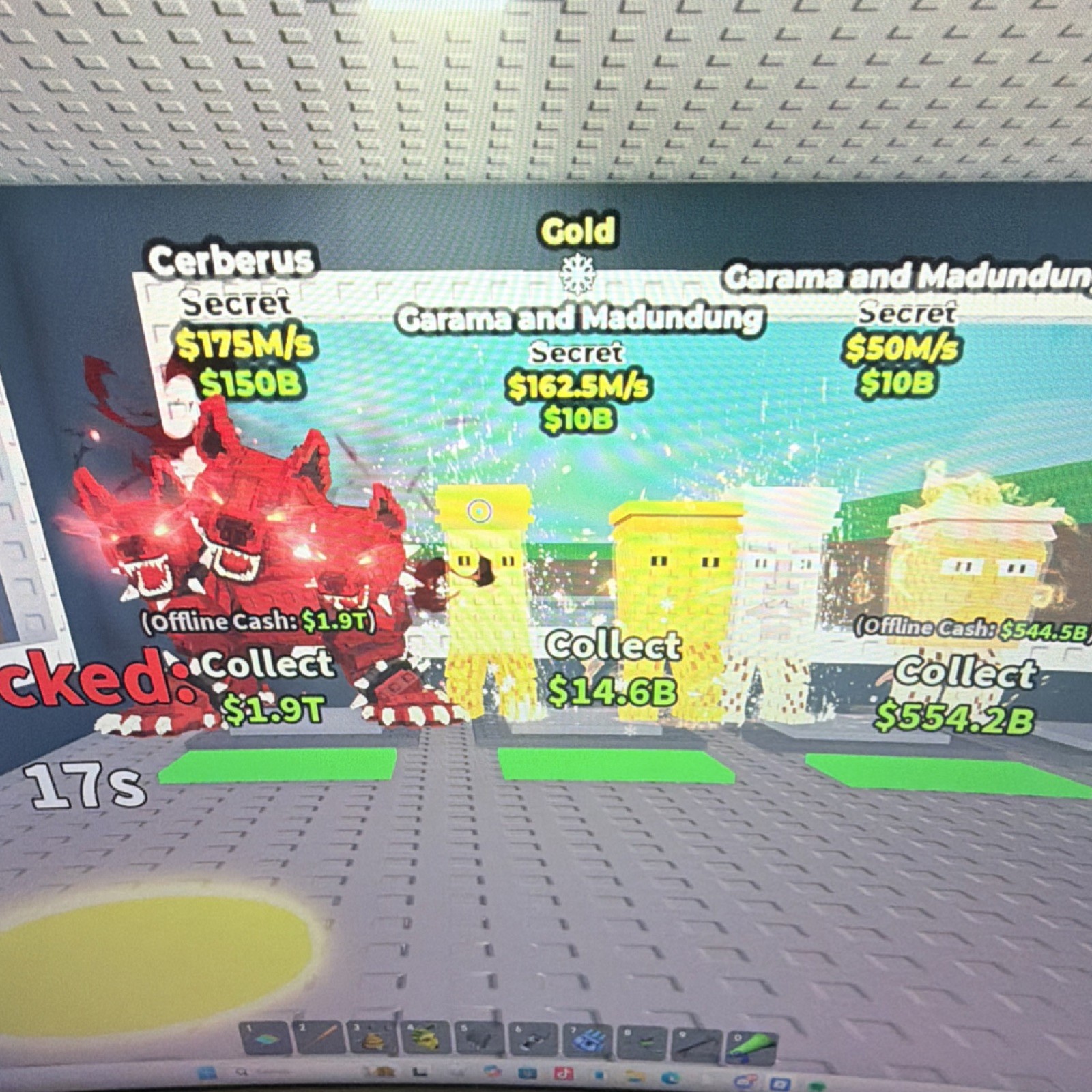 Roblox Secret Generation Cerberus, Gold Garama & Madundung Game Assets