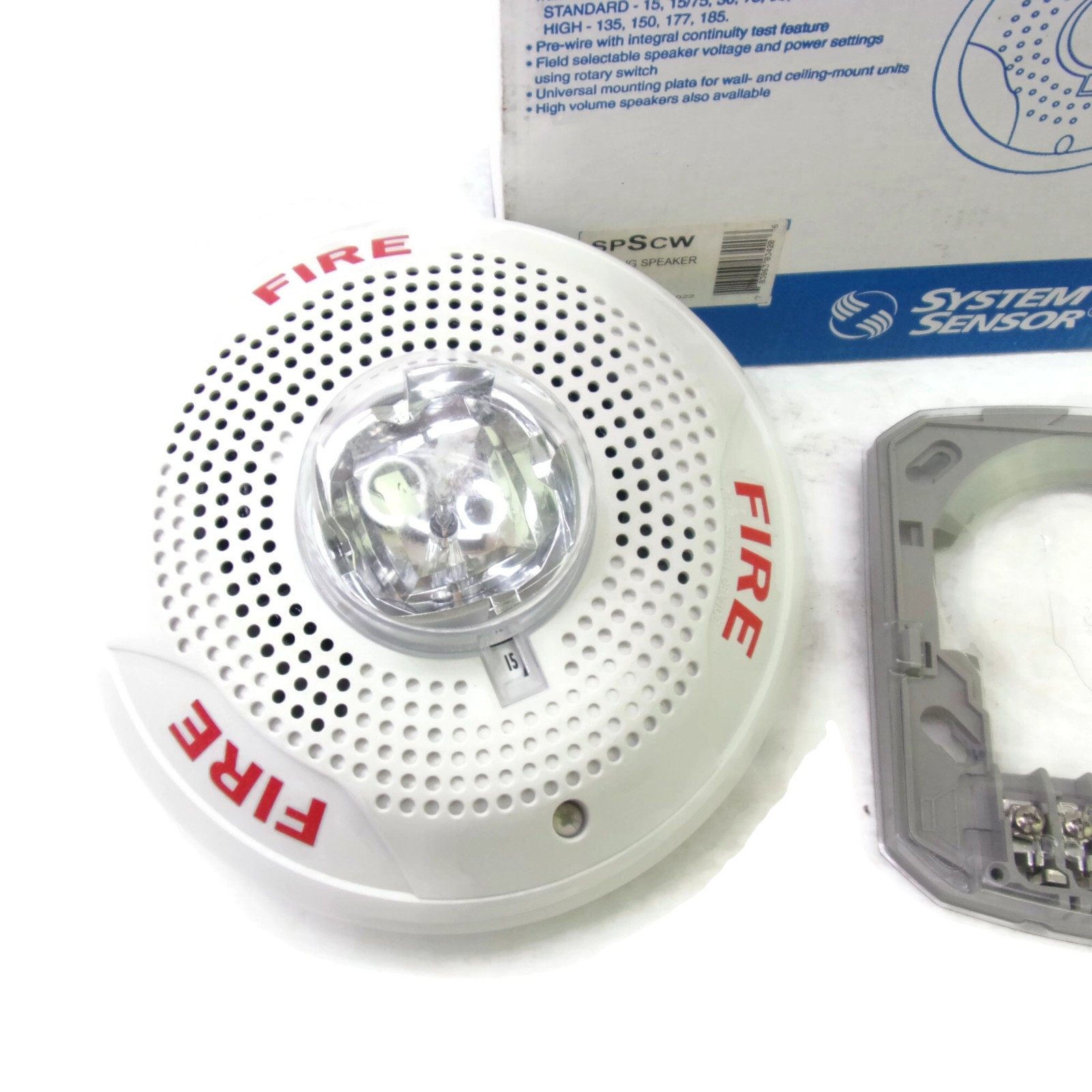 System Sensor SPSCW SpectraAlert Advance Ceiling Speaker Strobe White ~ NIB ~