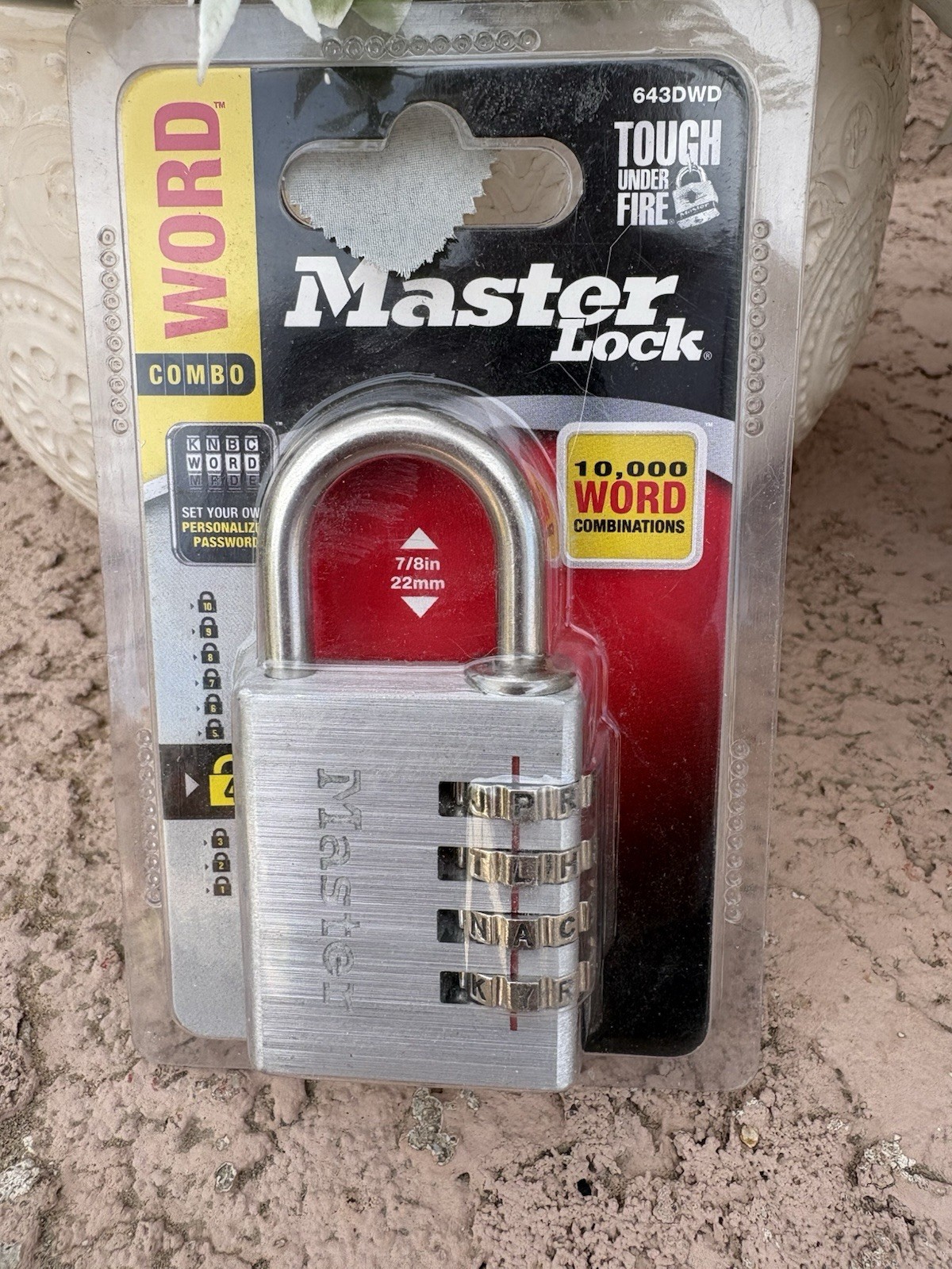 Master Lock 643DWD Word Combination Padlock Aluminum Body Steel Shackle