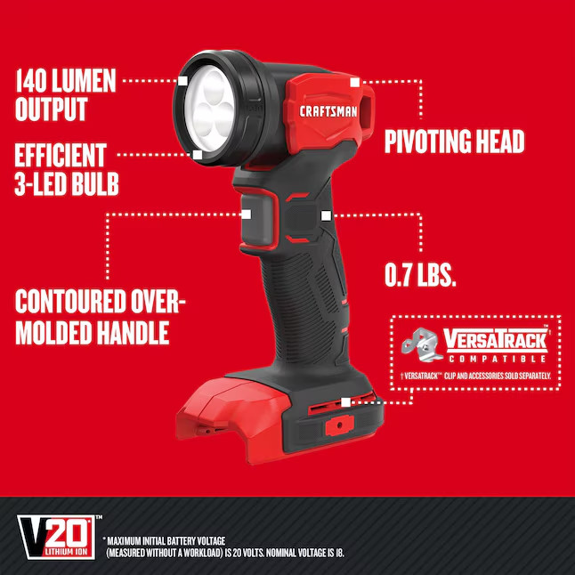 CRAFTSMAN 20V MAX 8-Tool Power Tool Combo Kit with Soft Case (Battery + Charger)