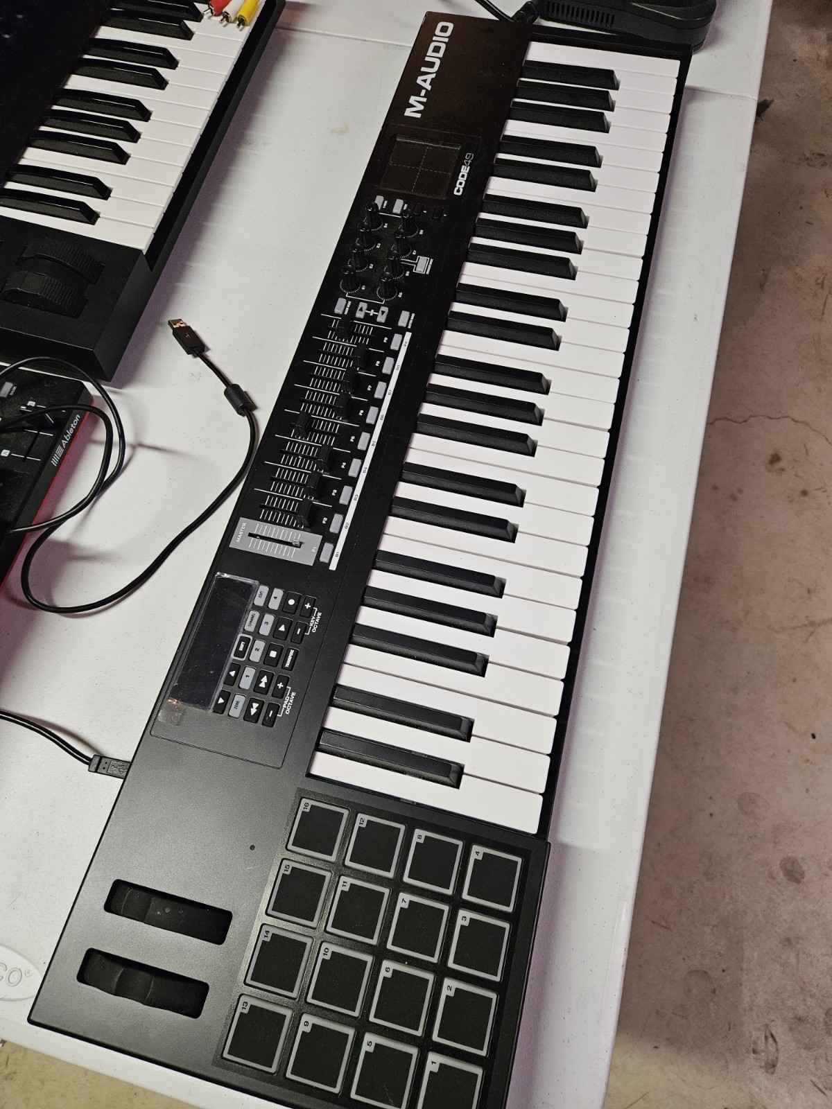 M-Audio Code 49 Midi Keyboard Controller and Drum Pads - Black - READ DETAILS