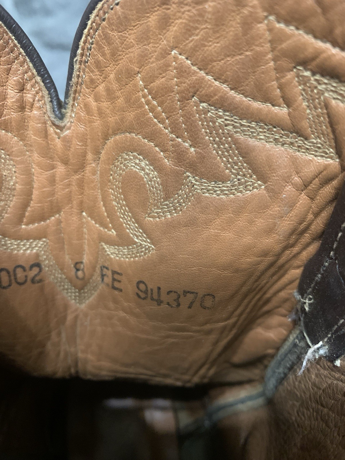 8 EE Lucchese 2000 Brown Leather Classic Cowboy Rodeo Boots