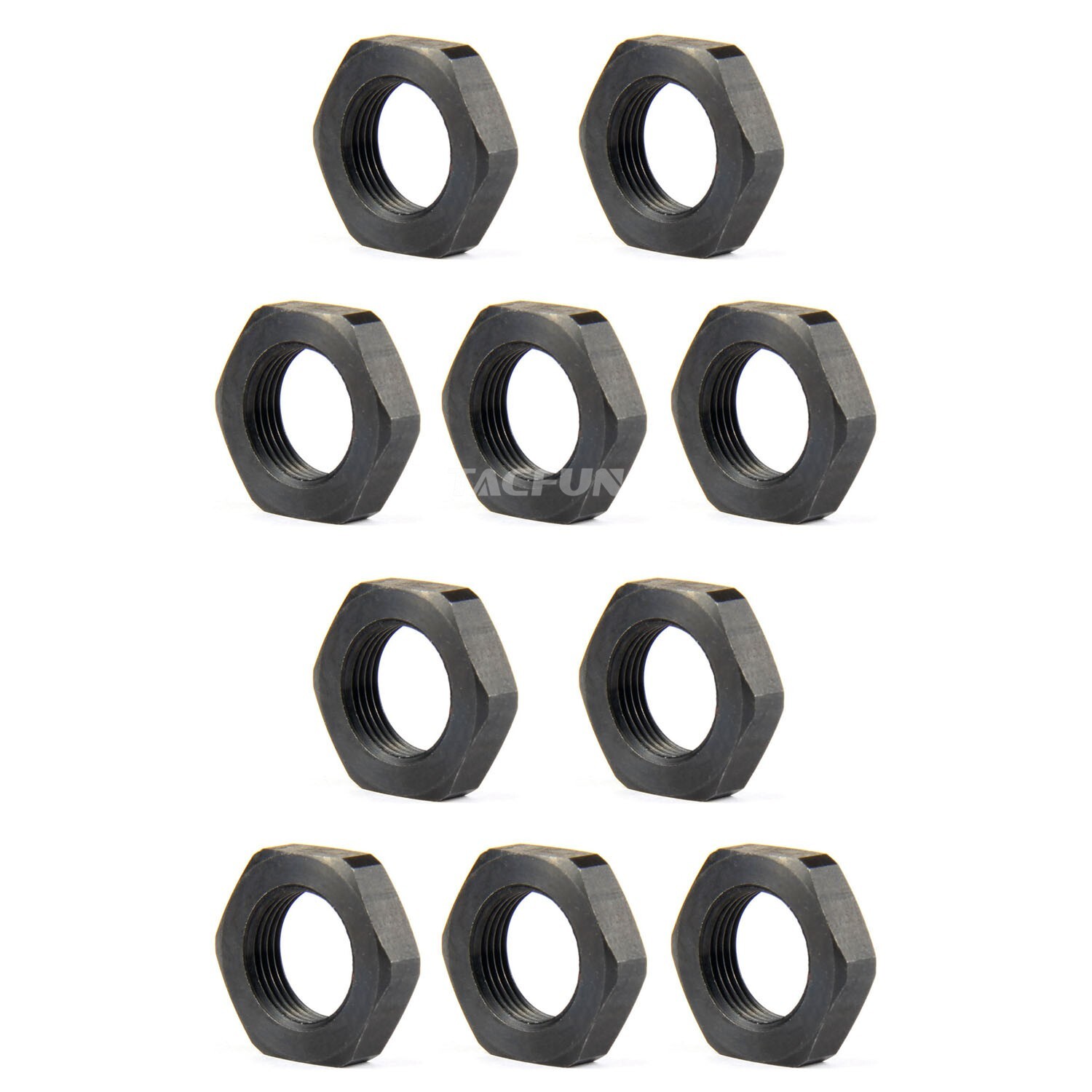 10 pcs 1/2x28 Crush Washer Type Adjustable Jam Nut for Muzzle Brake .22lr  .223