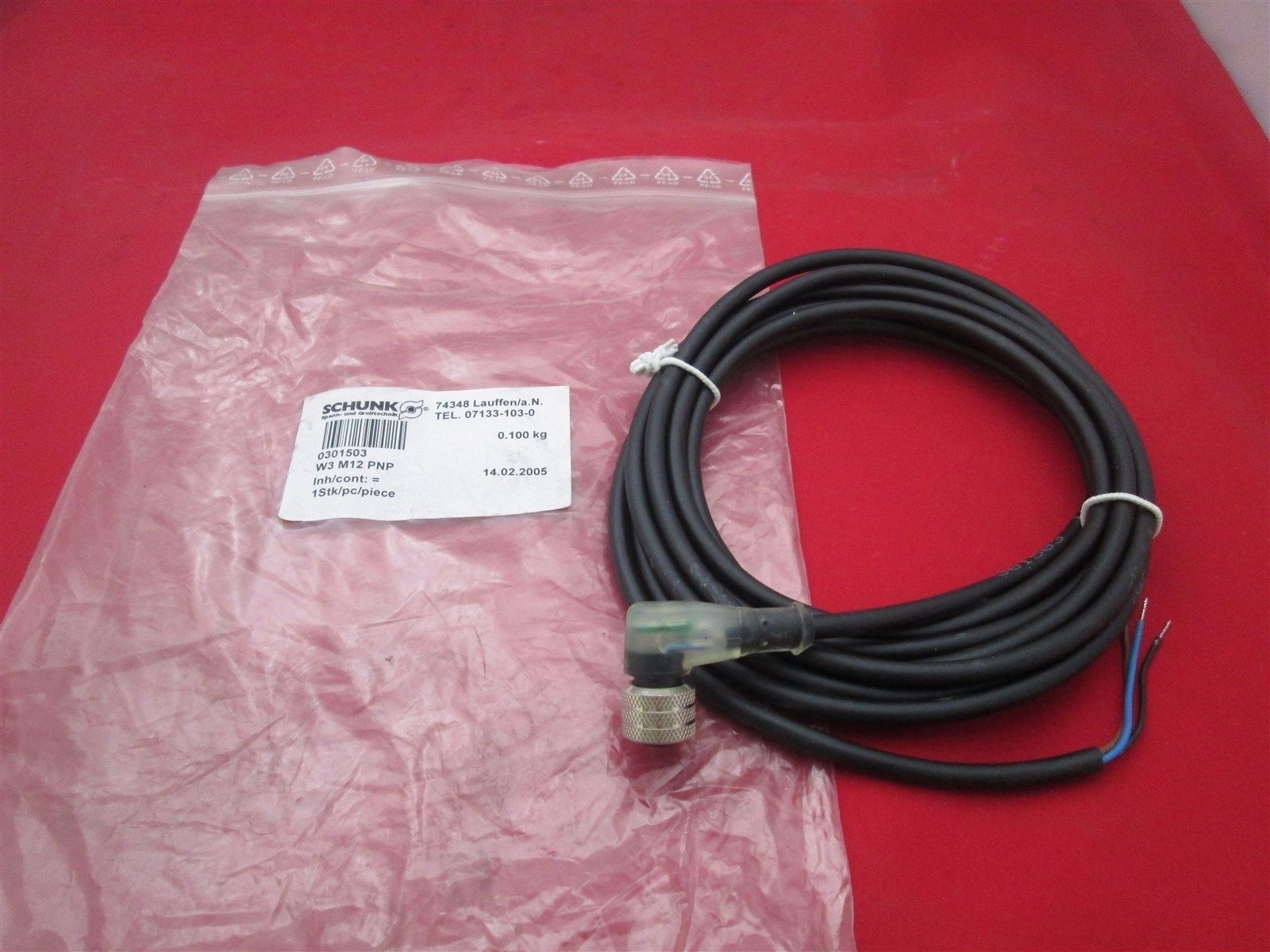 Schunk W3 M12 PNP 0301503 Cable