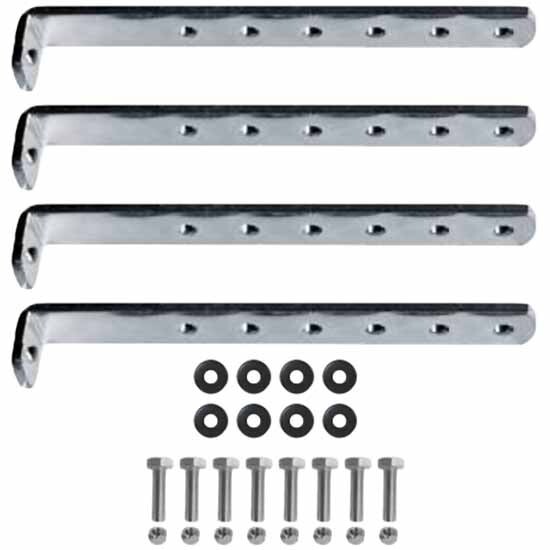 Galvanized Steel Vertical Bracket Set For Bawer Black Poly Tool Boxes