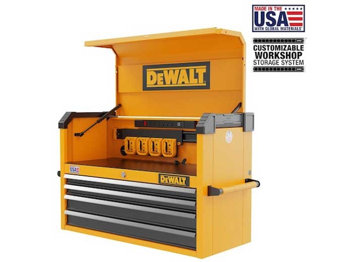 Dewalt Tool Chest 37 Inch 4 Drawer Black Yellow Durable Storage Organizer