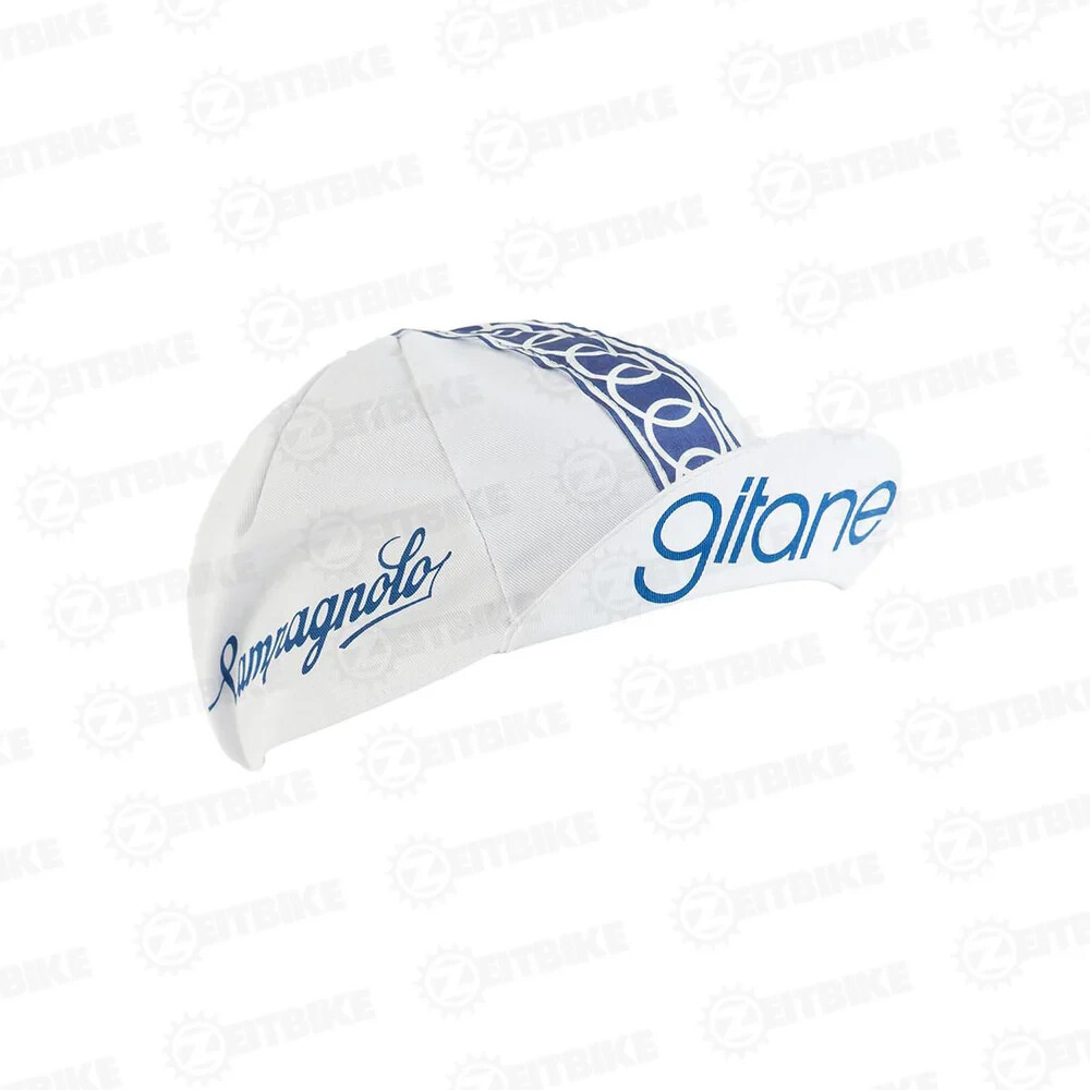 Retro Gitane White Cycling Cap Vintage Bike Hat, Fits Under Helmet, White, Italy