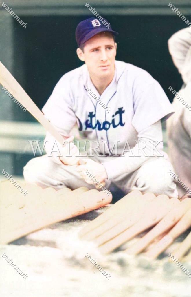 GJ711 Hank Greenberg Detroit Tigers Baseball 8x10 11x14 16x20 Colorized Photo