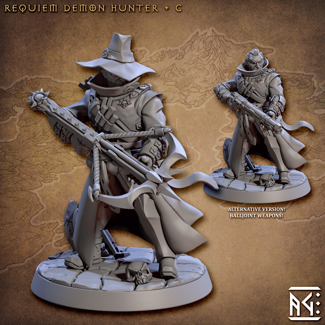 Demon Hunter C - Artisan Guild - Fantasy D&D Miniature