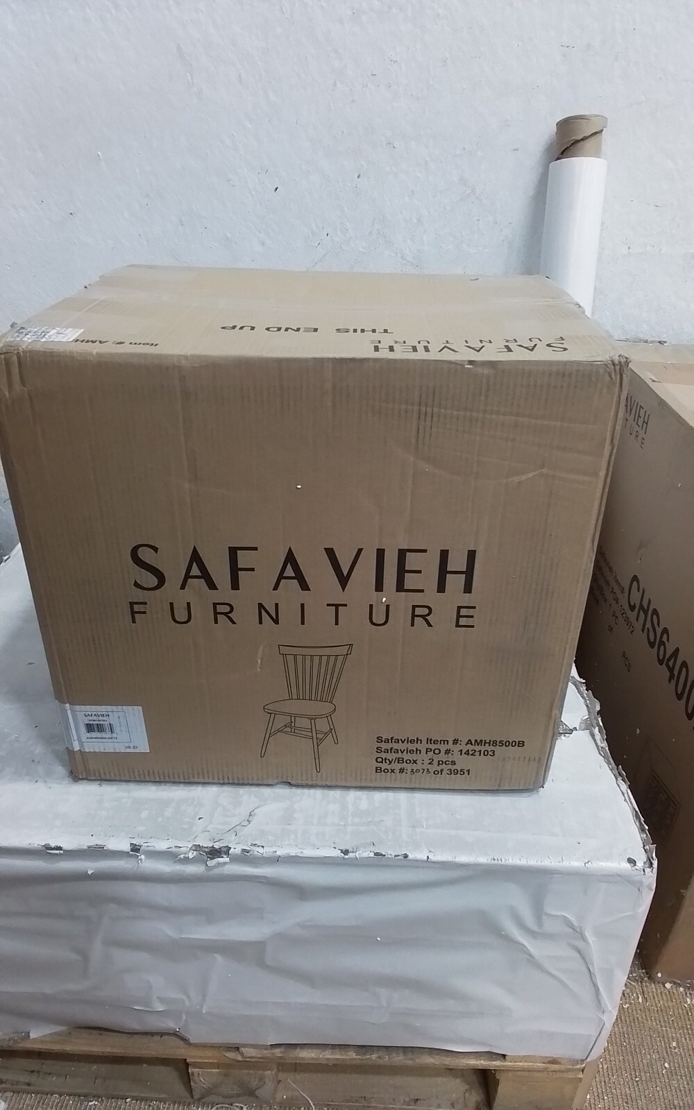 Safavieh PARKER SPINDEL SIDE CHAIR, Reduced Price 2172732456 AMH8500B