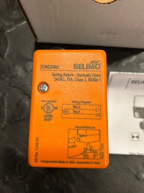 BELIMO ZONE24NO Zone Actuator New In Box BEZONE24NO