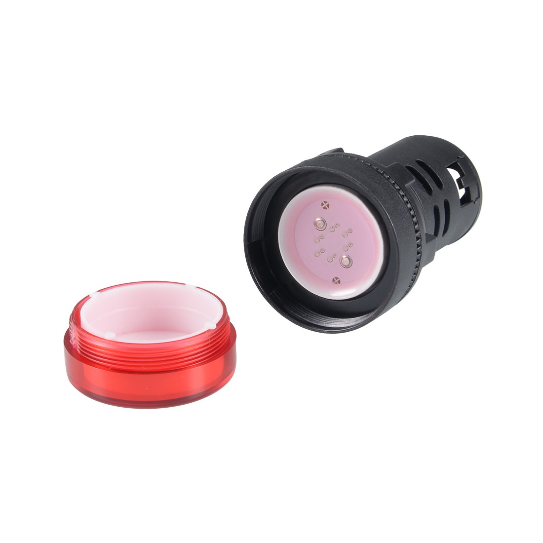 2Pcs AC 220V Indicator Lights, Red+Blue LED, Flush Panel Mount 7/8" 22mm