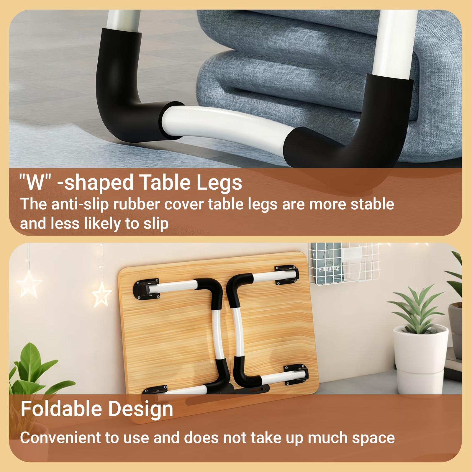 Lap Desk Foldable 23.6 Inch Portable Bed Table