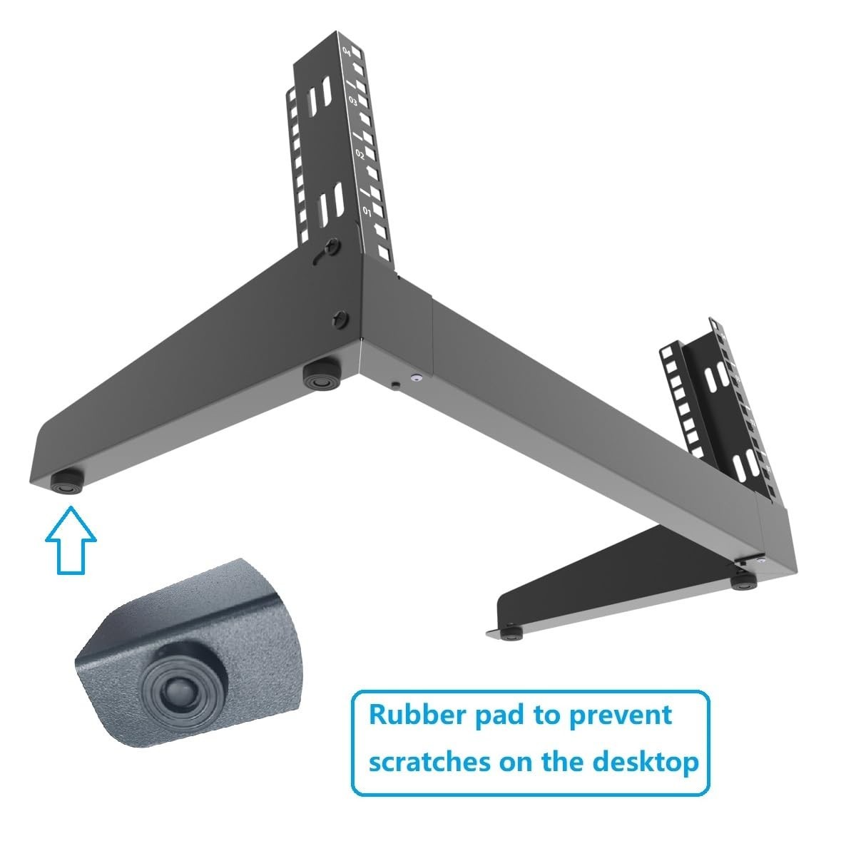 4U Desktop Network Rack 19" Open Frame Free-Standing Tabletop for Server, AV, IT