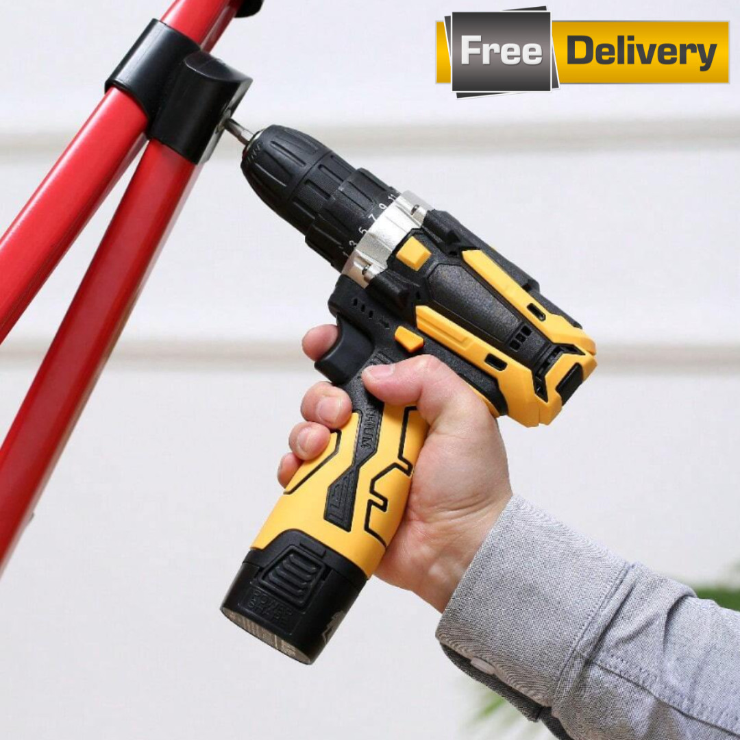 12V Cordless Drill Driver Rechargeable Electric Screwdriver Home DIY Tool Kit