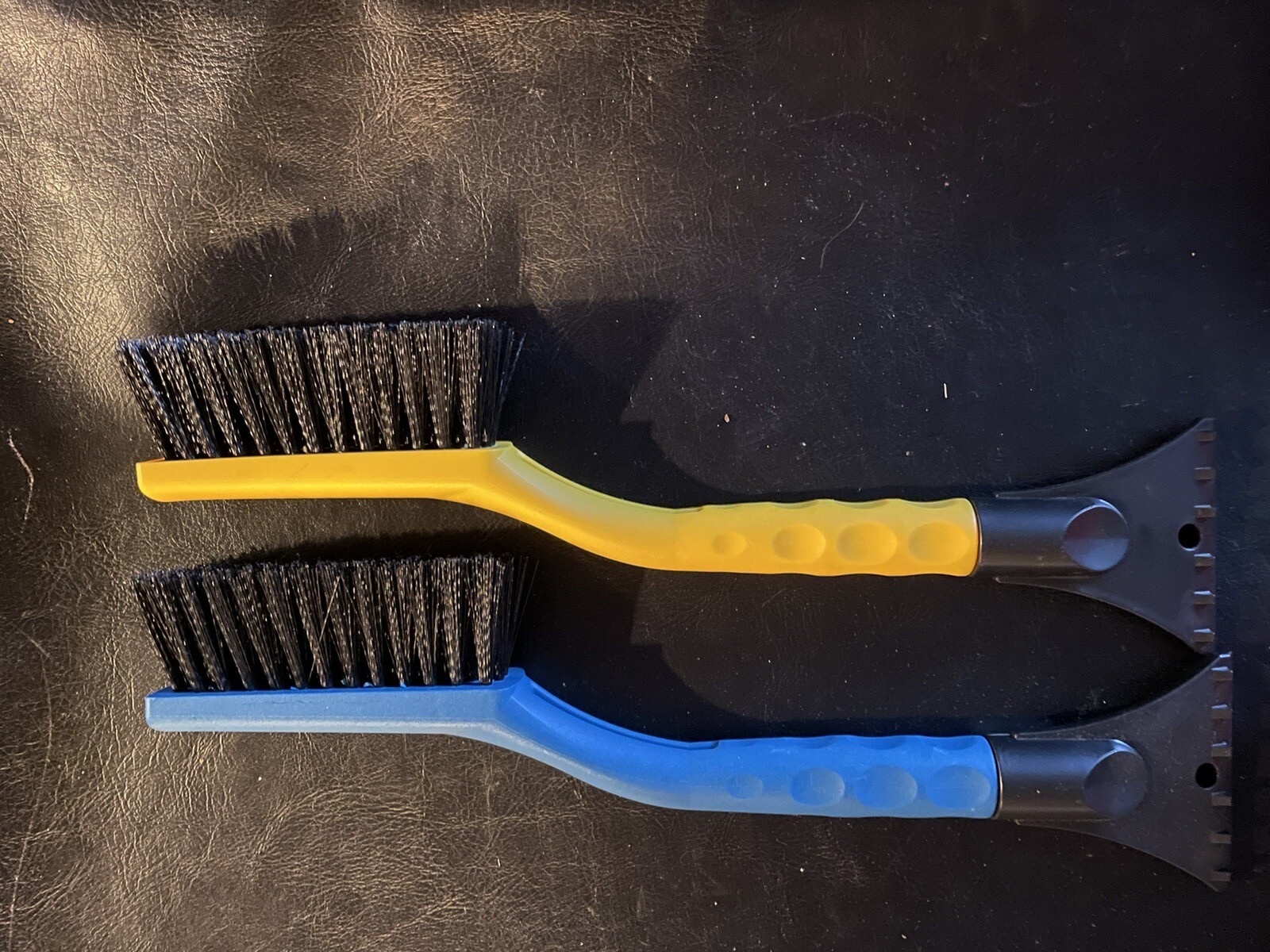 TWO EACH-15-INCH Snow Brush and Scraper: Plastic Contour Grip Handle