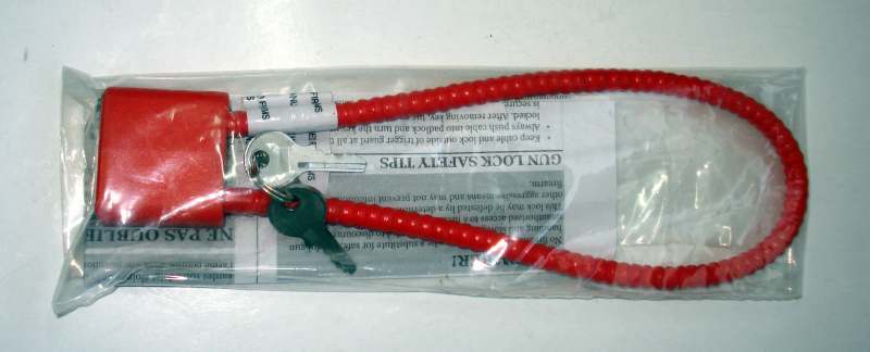 NIP Regal R15LC Coil Rifle Trigger Gun Lock w/ 2 keys & Instruction  Red