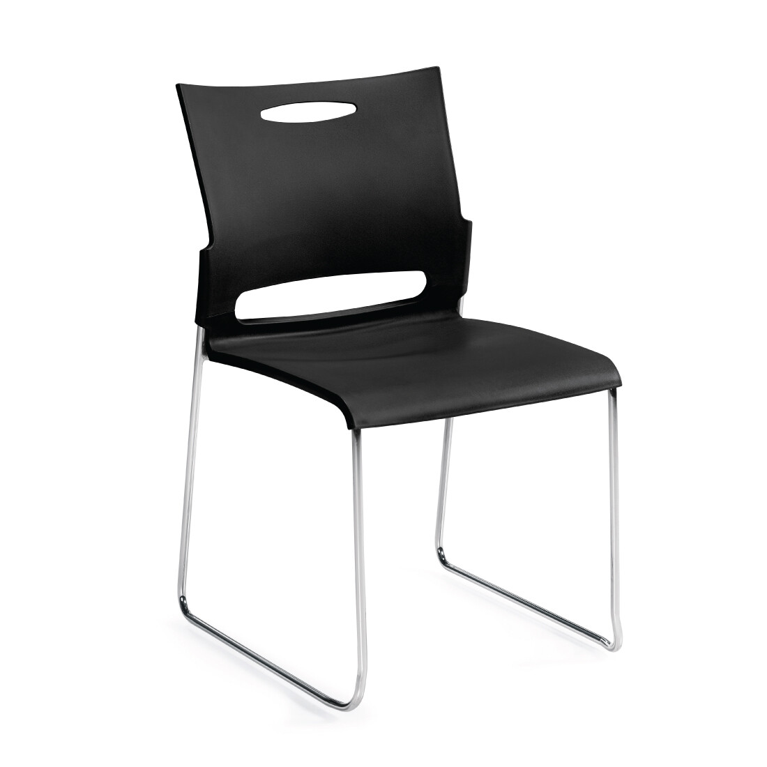 GOF 36" Modern & Durable Espresso Round Table Set w/ 2 Stackable Chairs