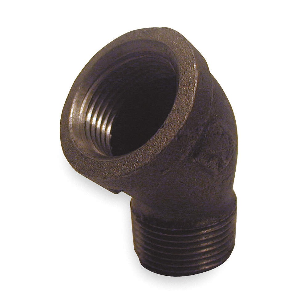 GRAINGER APPROVED 6KH97 45 Street Elbow, Malleable Iron, 1/2 in 6KH97