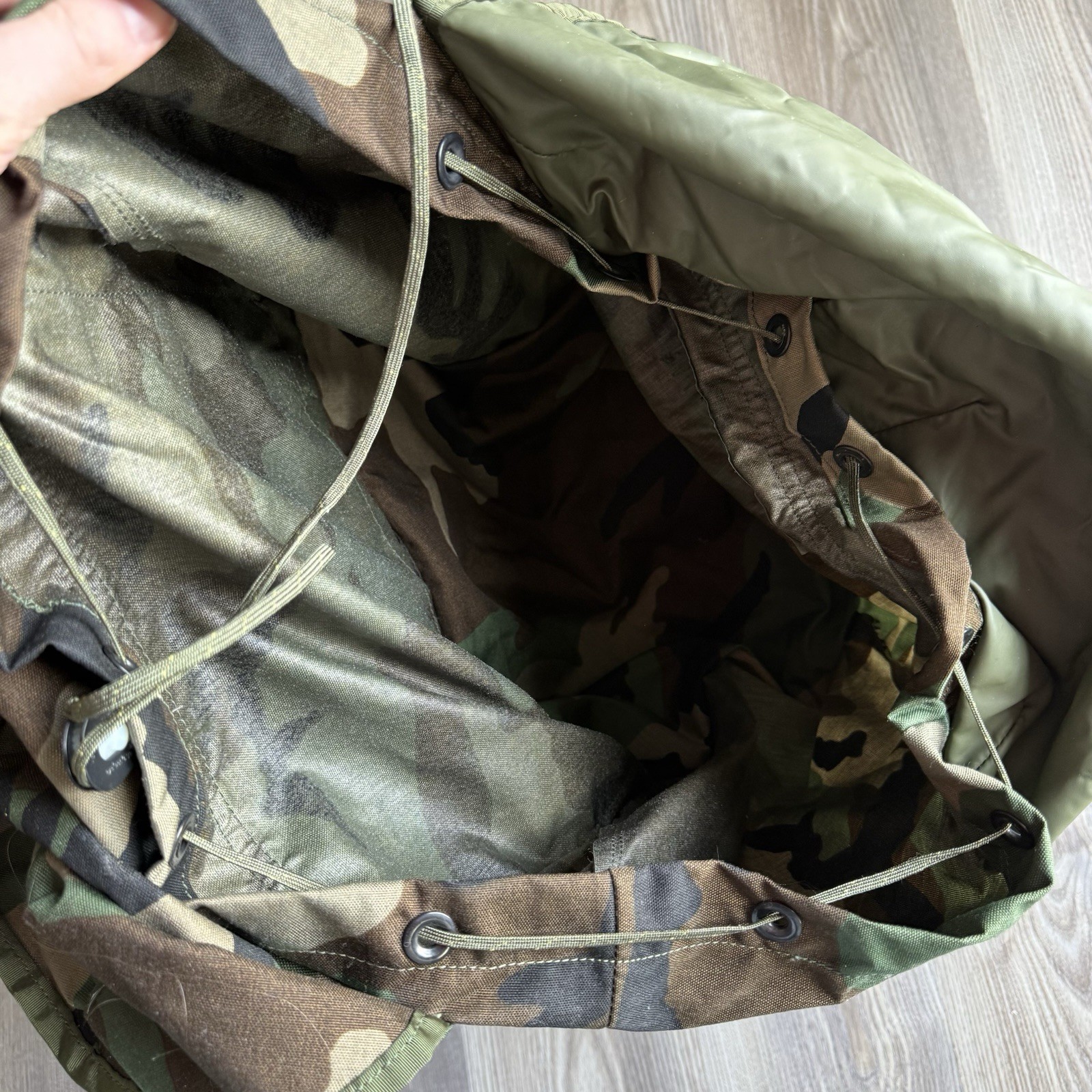 Military Issue Rucksack 8465-01-393-5183 USGI Bag, Equipment Woodland Camouflage