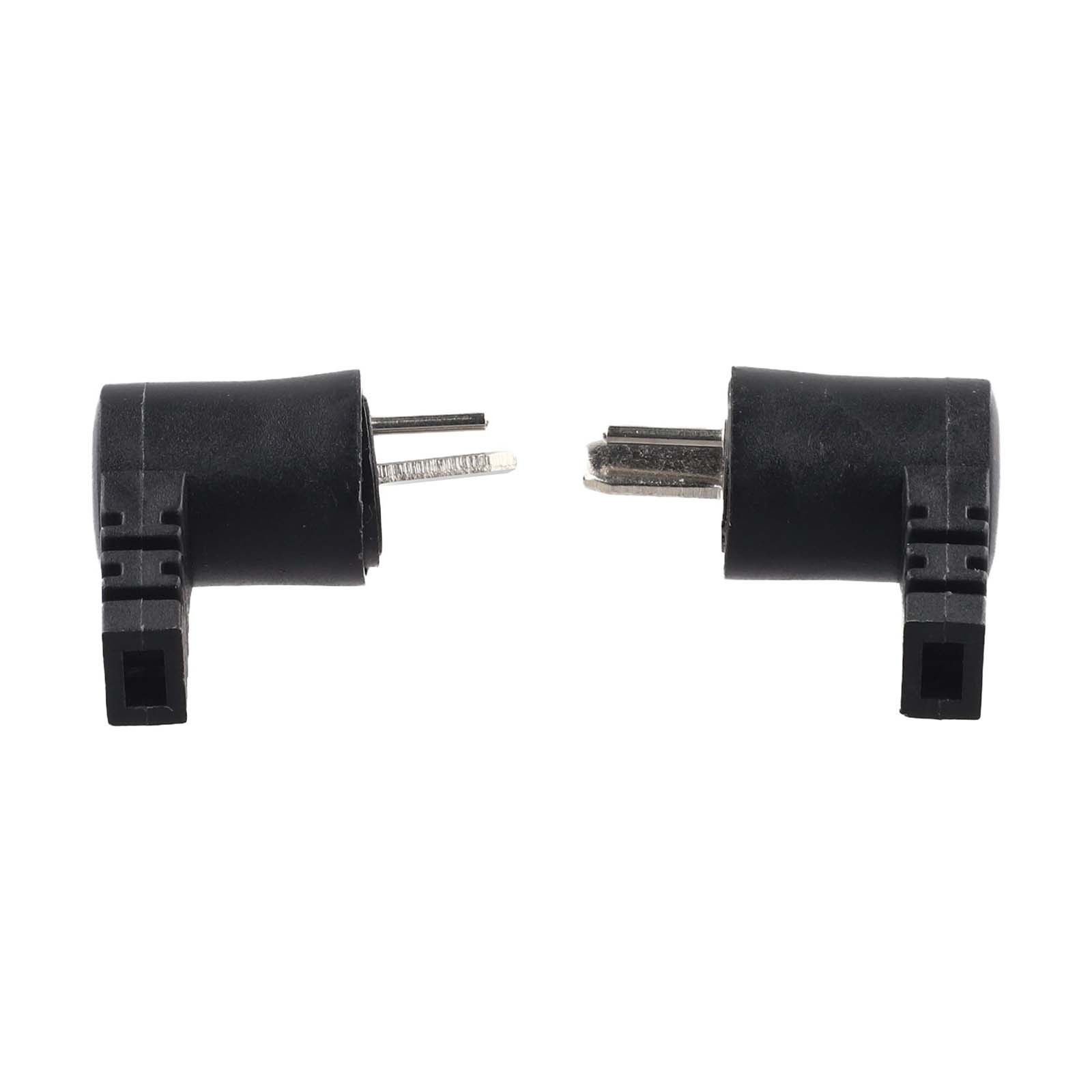 High Quality Connector 2-pin 1 Pair 2 Pcs AC 220V Audio Bend